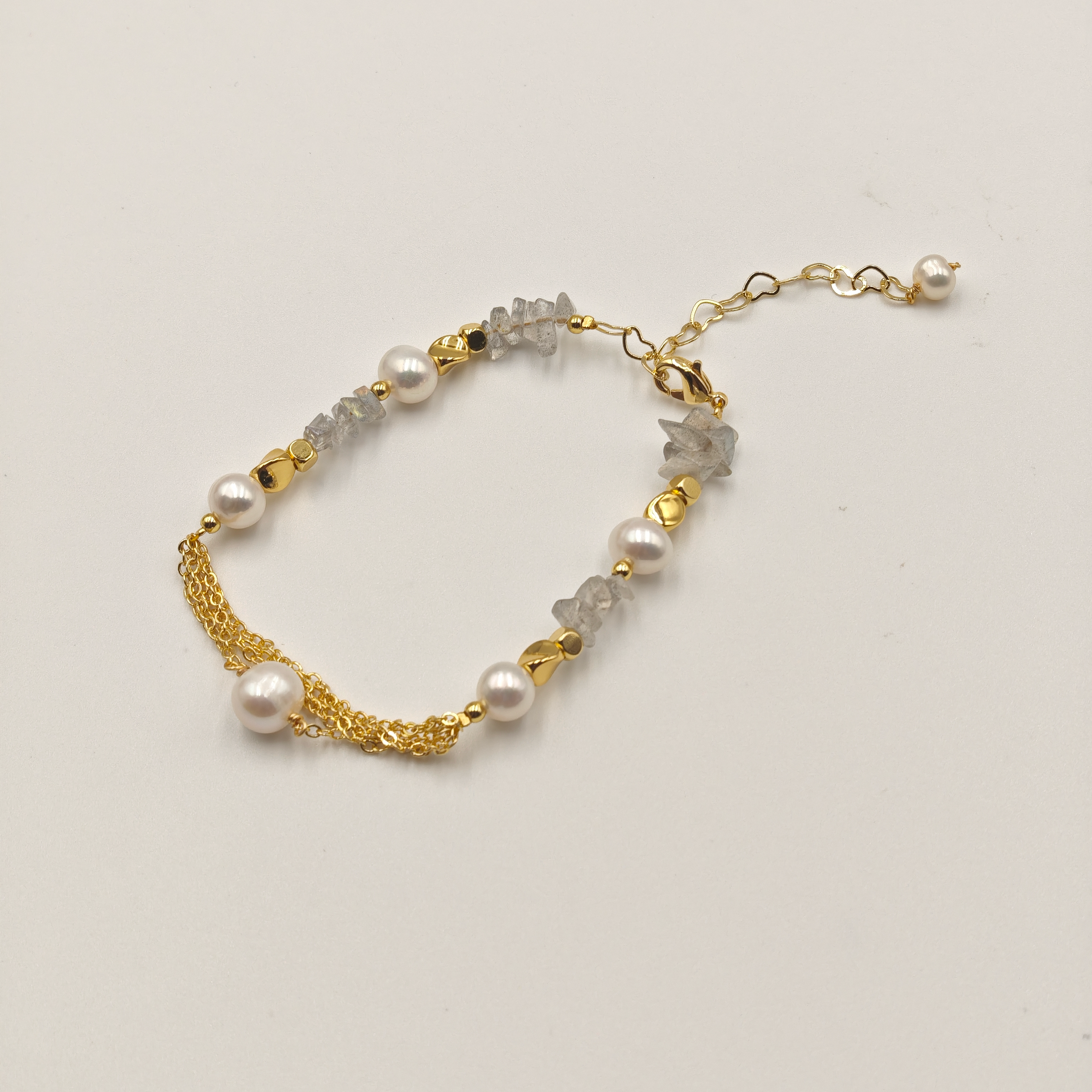 Labradorite & Pearl Bracelet