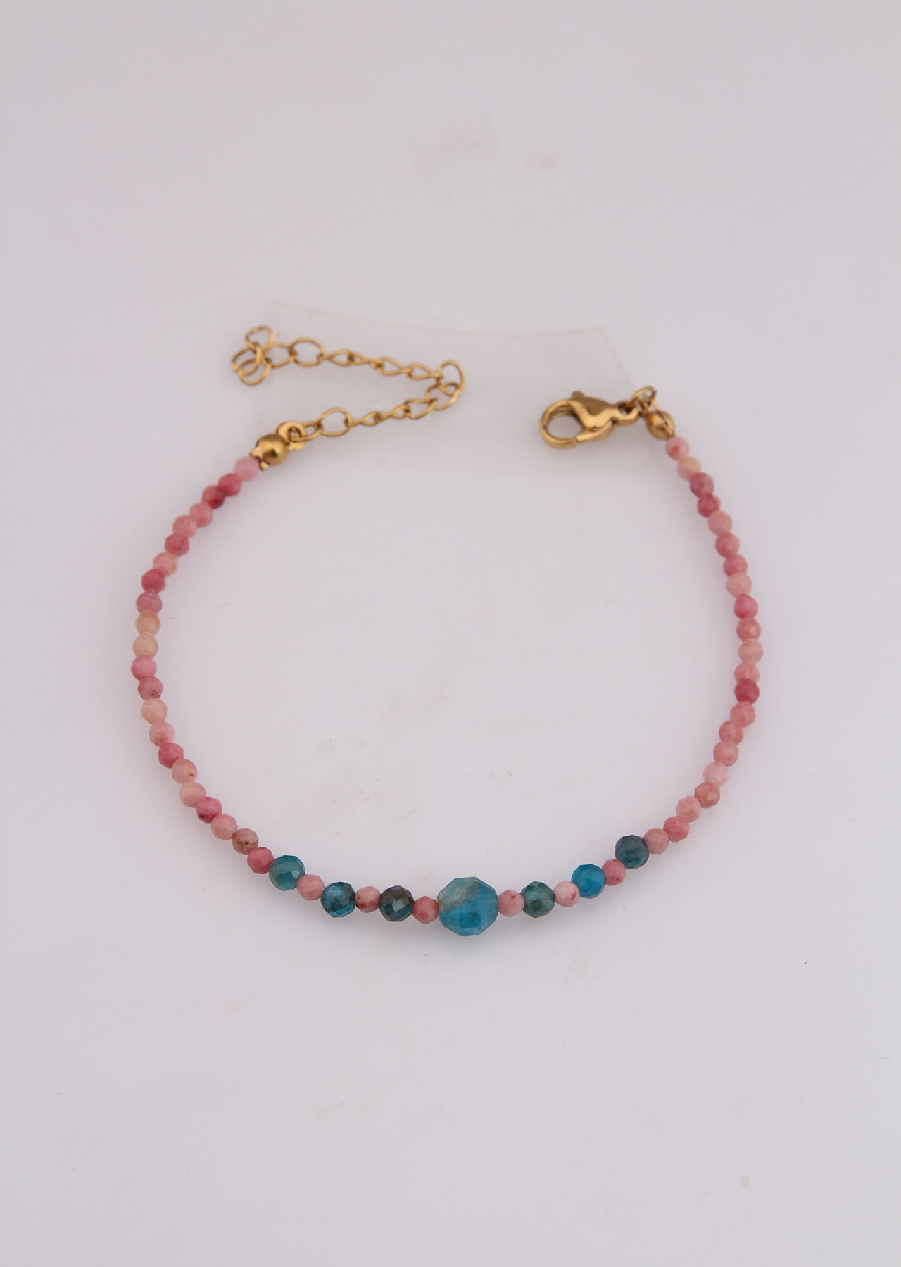 Strawberry Quartz & Apatite Bracelet