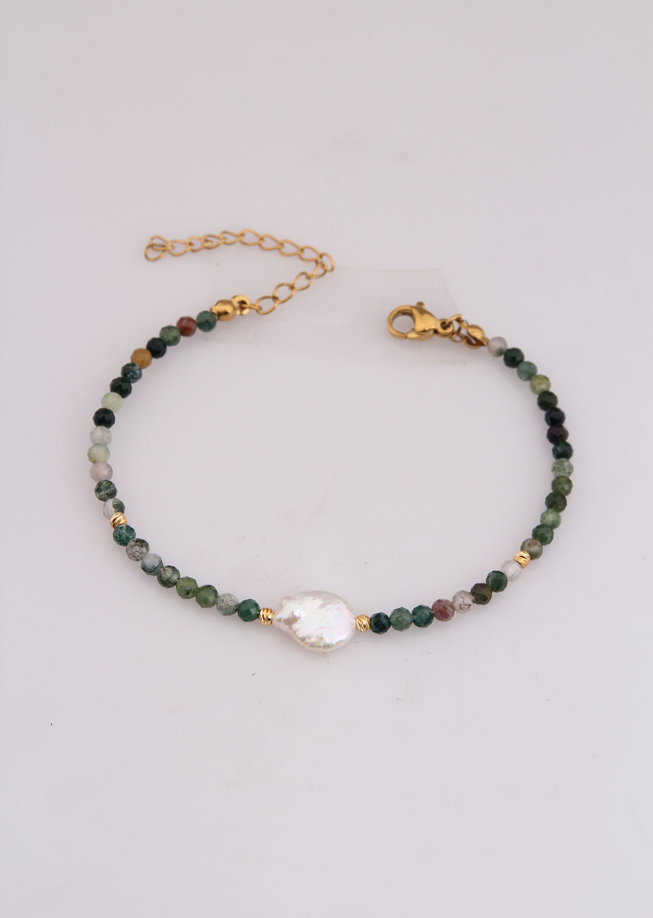 Indian Agate & Pearl Bracelet