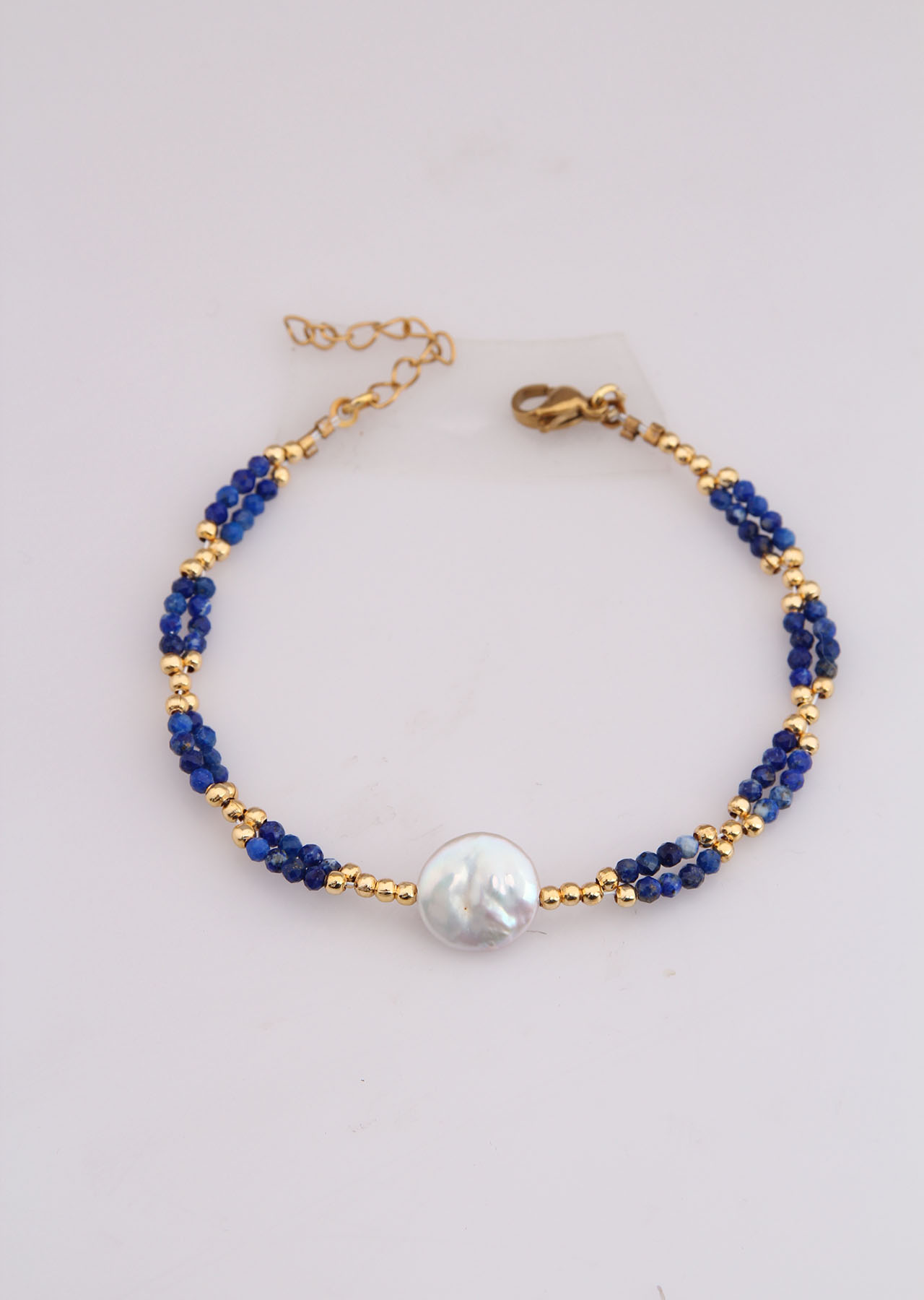 Lapis & Pearl Bracelet