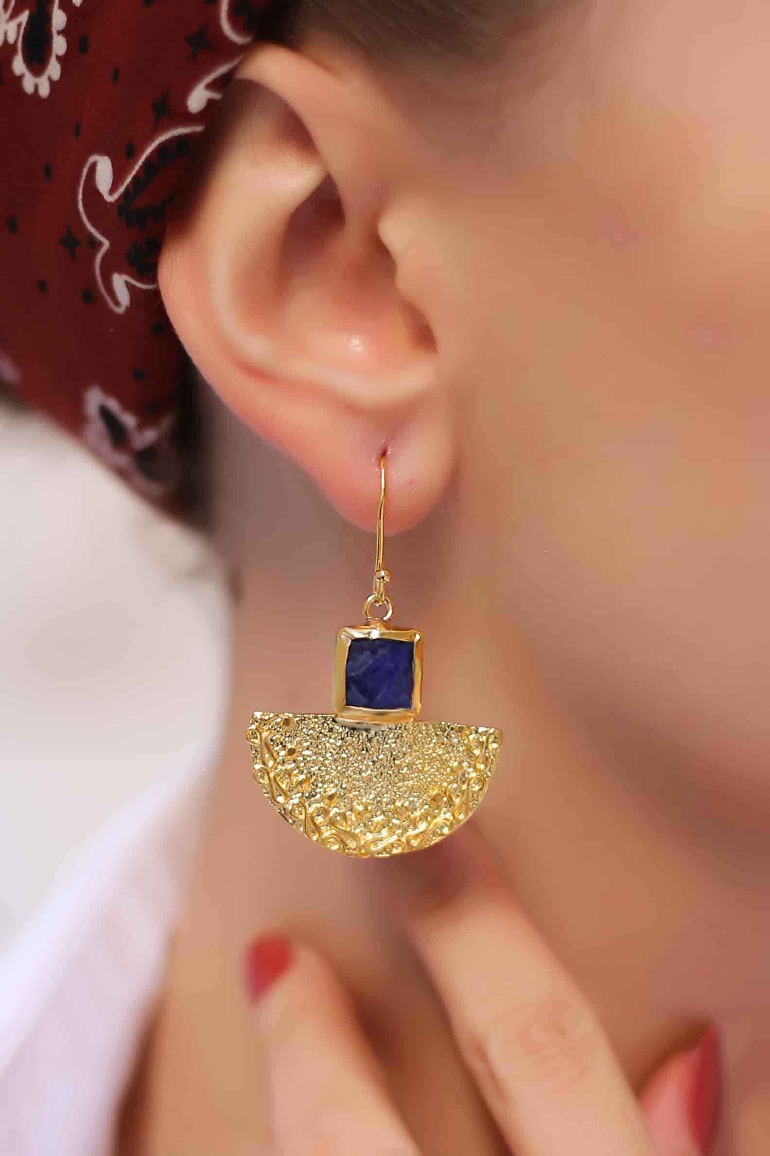 Saphire Boucles d'oreilles