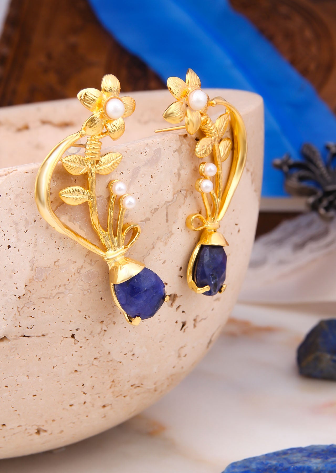 Saphire Boucles d'oreilles