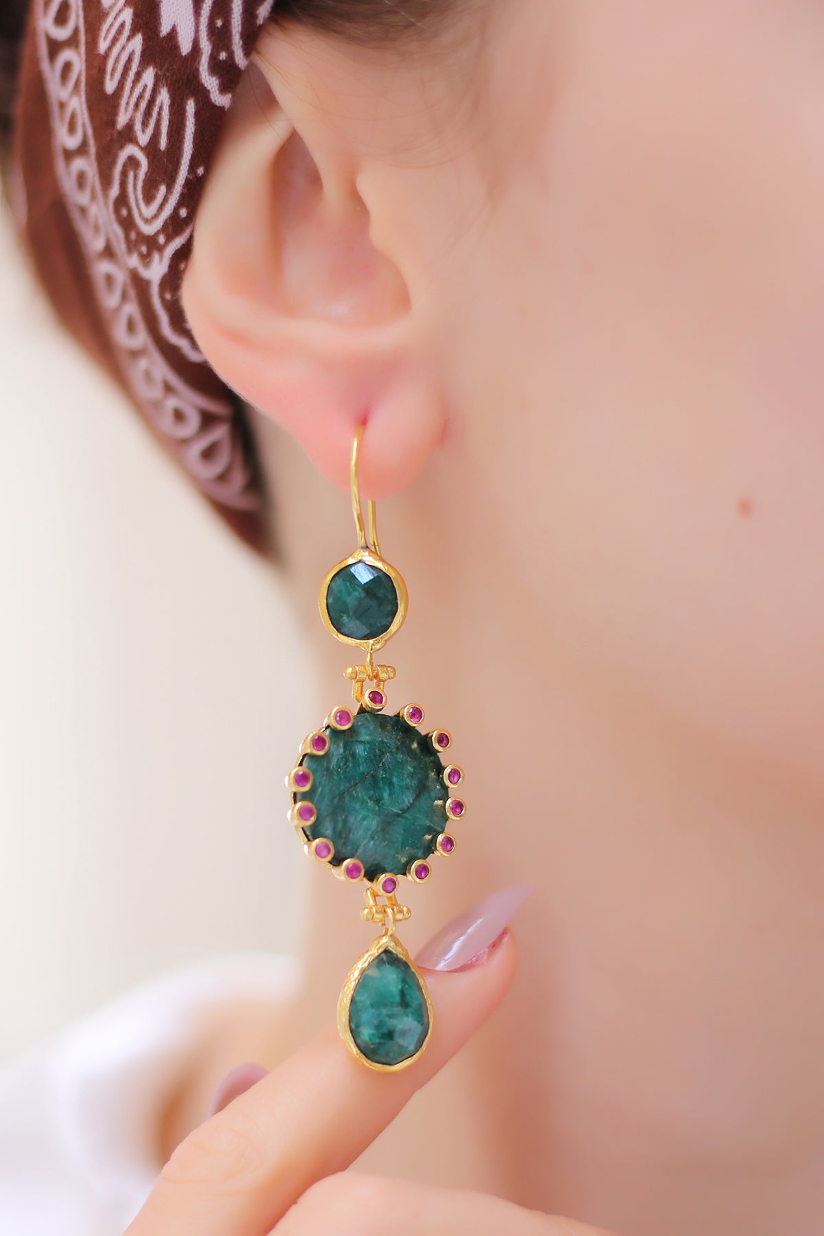 Agate & Zircon Boucles d'oreilles