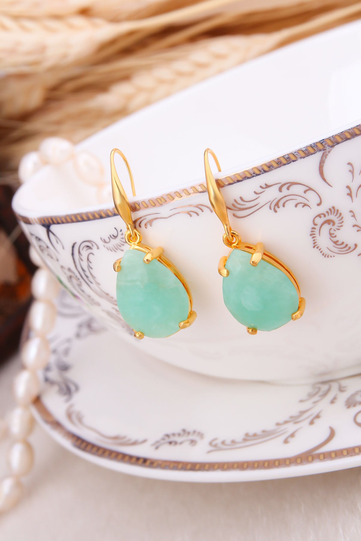 Amazonite Boucles d'oreilles