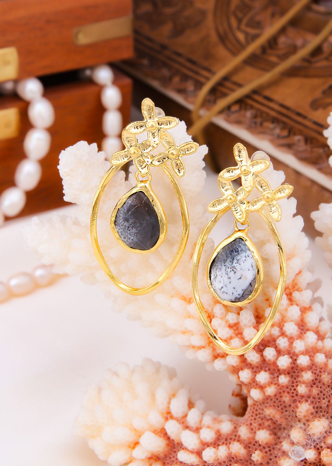 Dalmatian Stone Boucles d'oreilles