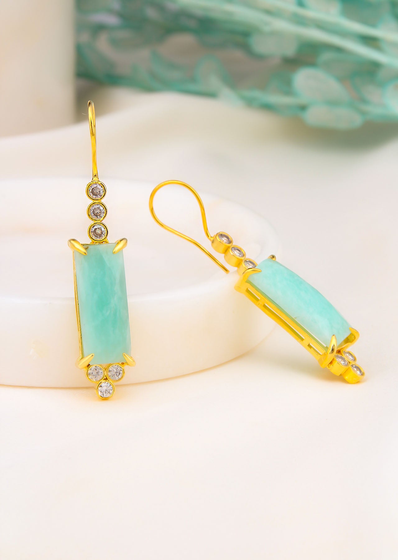 Aquamarine Boucles d'oreilles