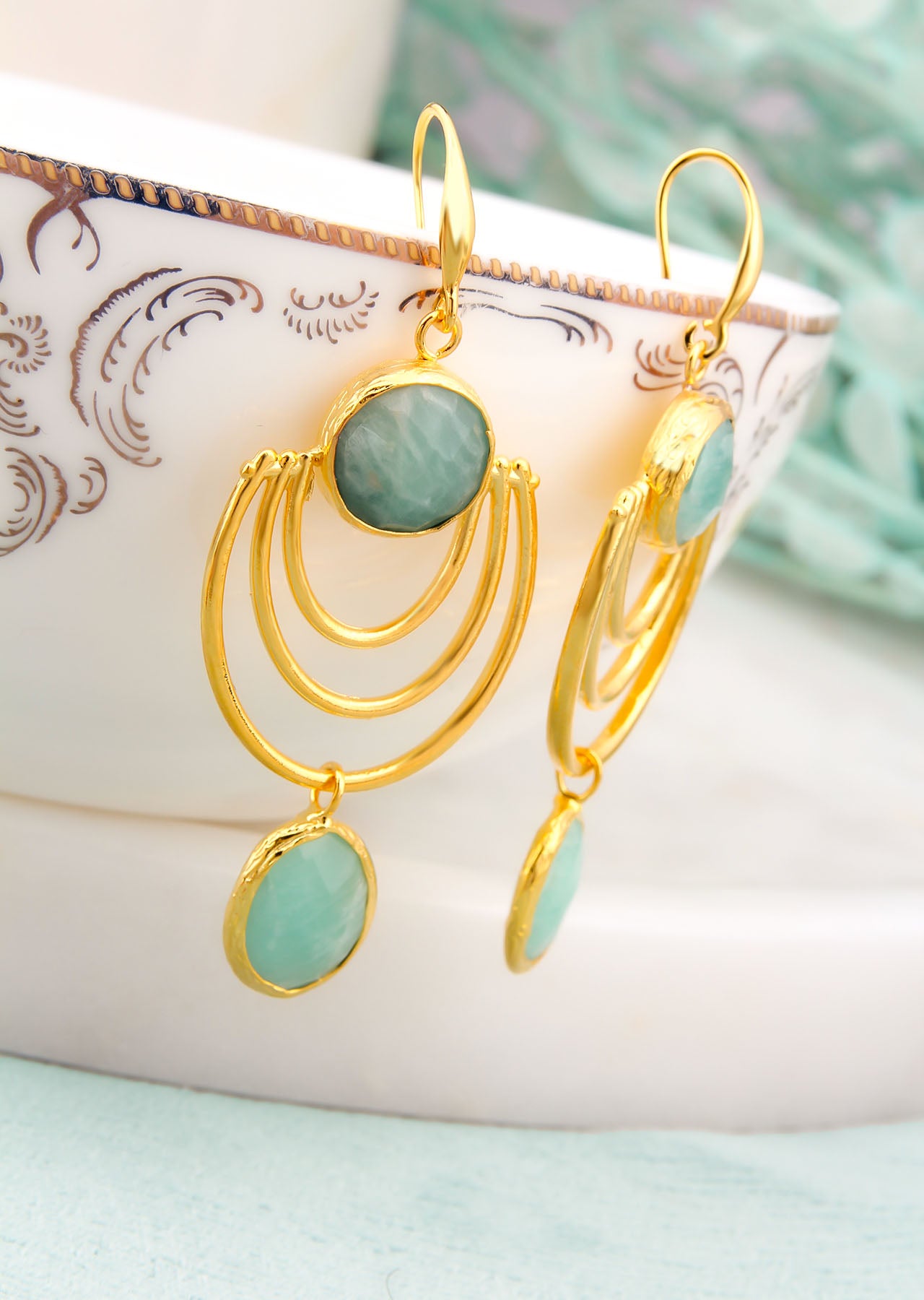 Aquamarine Boucles d'oreilles