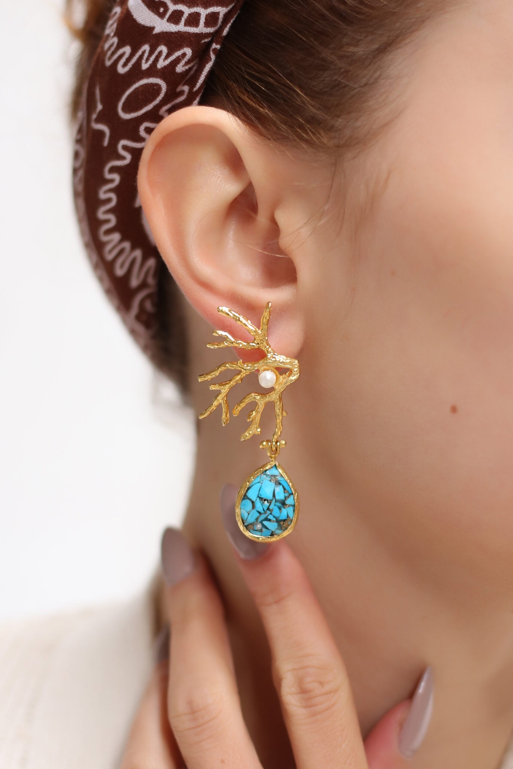Turquoise Boucles d'oreilles