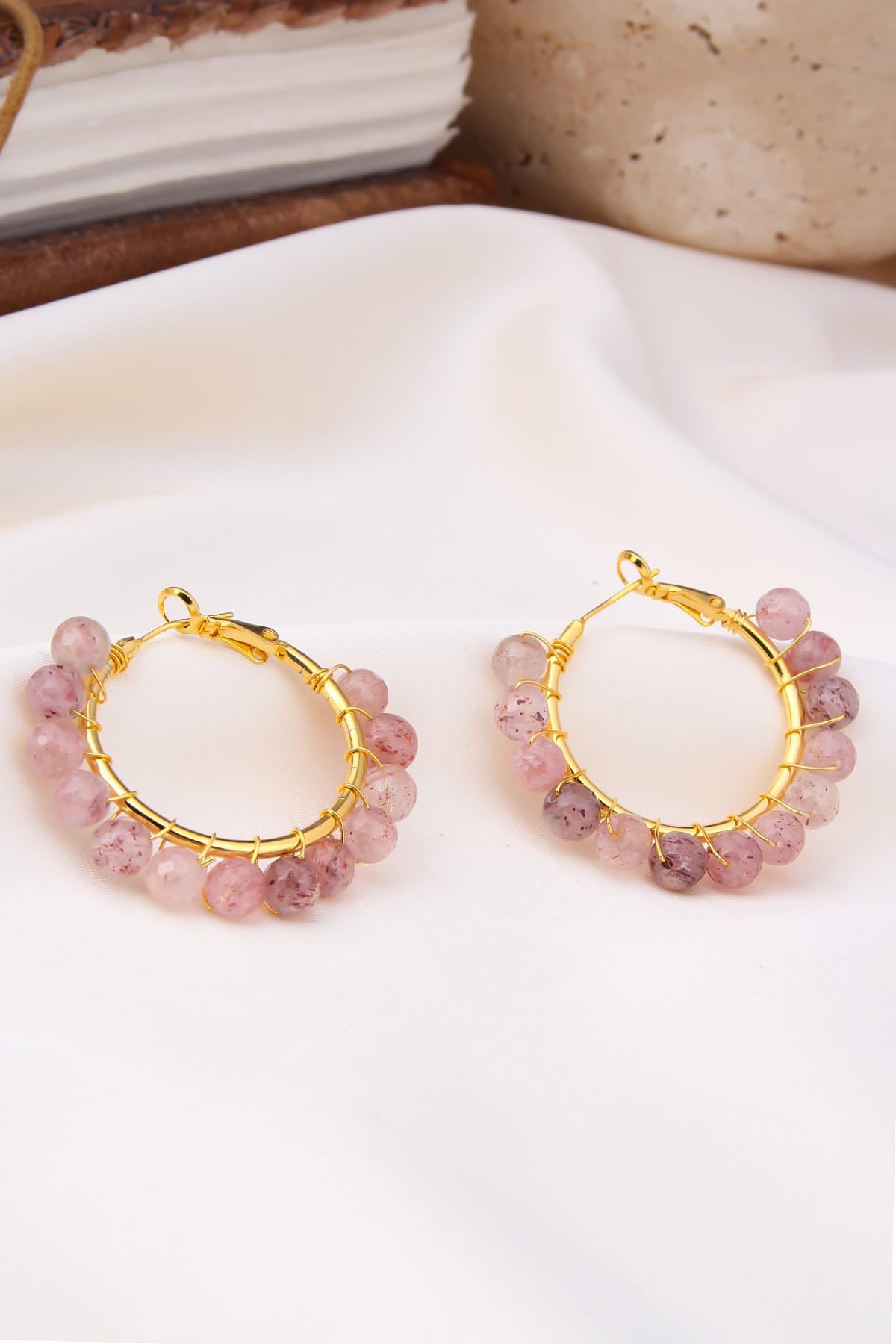 Strawberry Quartz Boucles d'oreilles