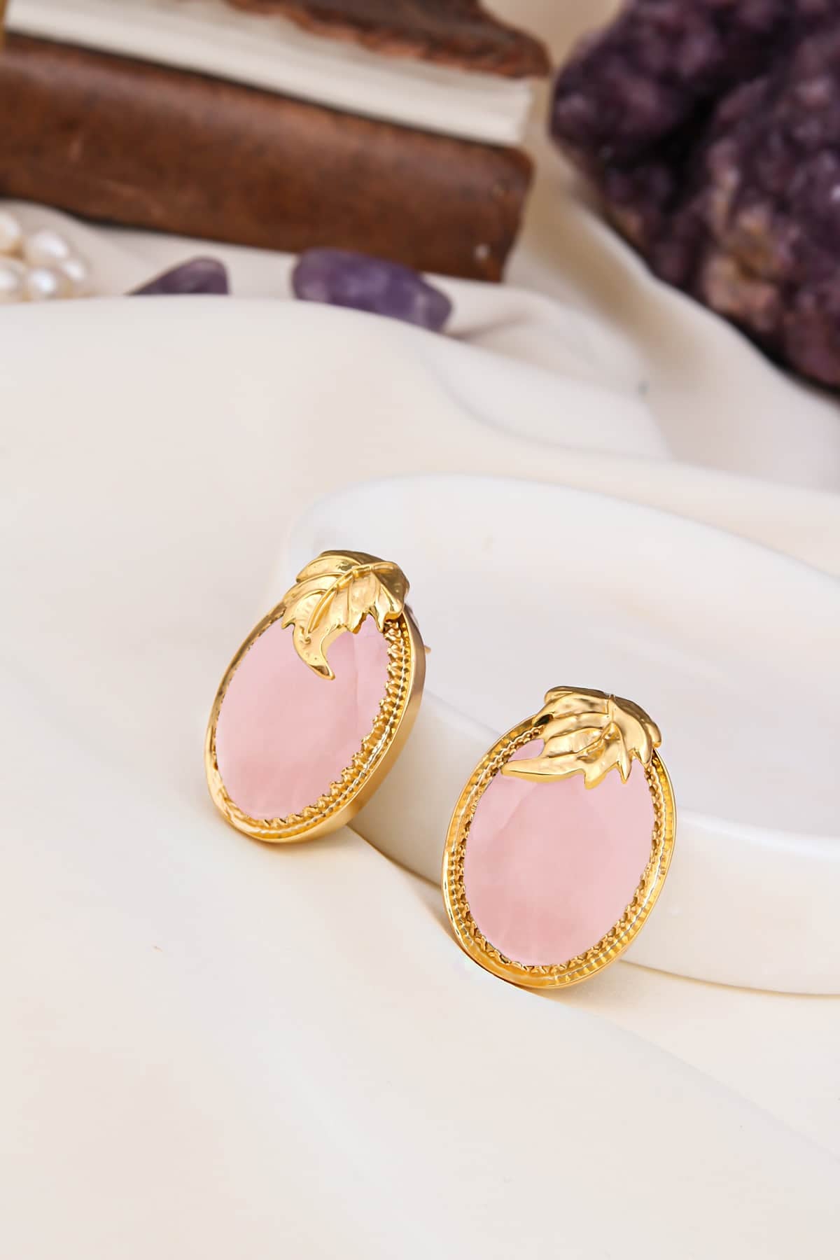 Pink Quartz Earring