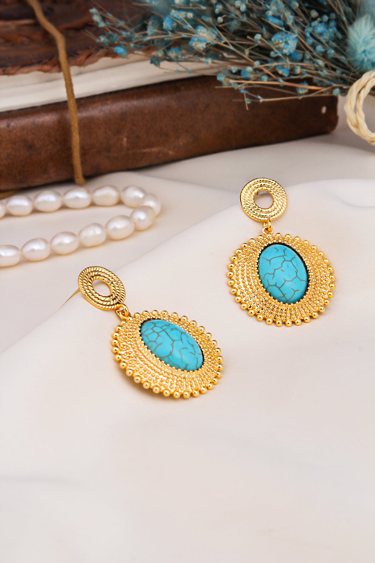 Turquoise Boucles d'oreilles