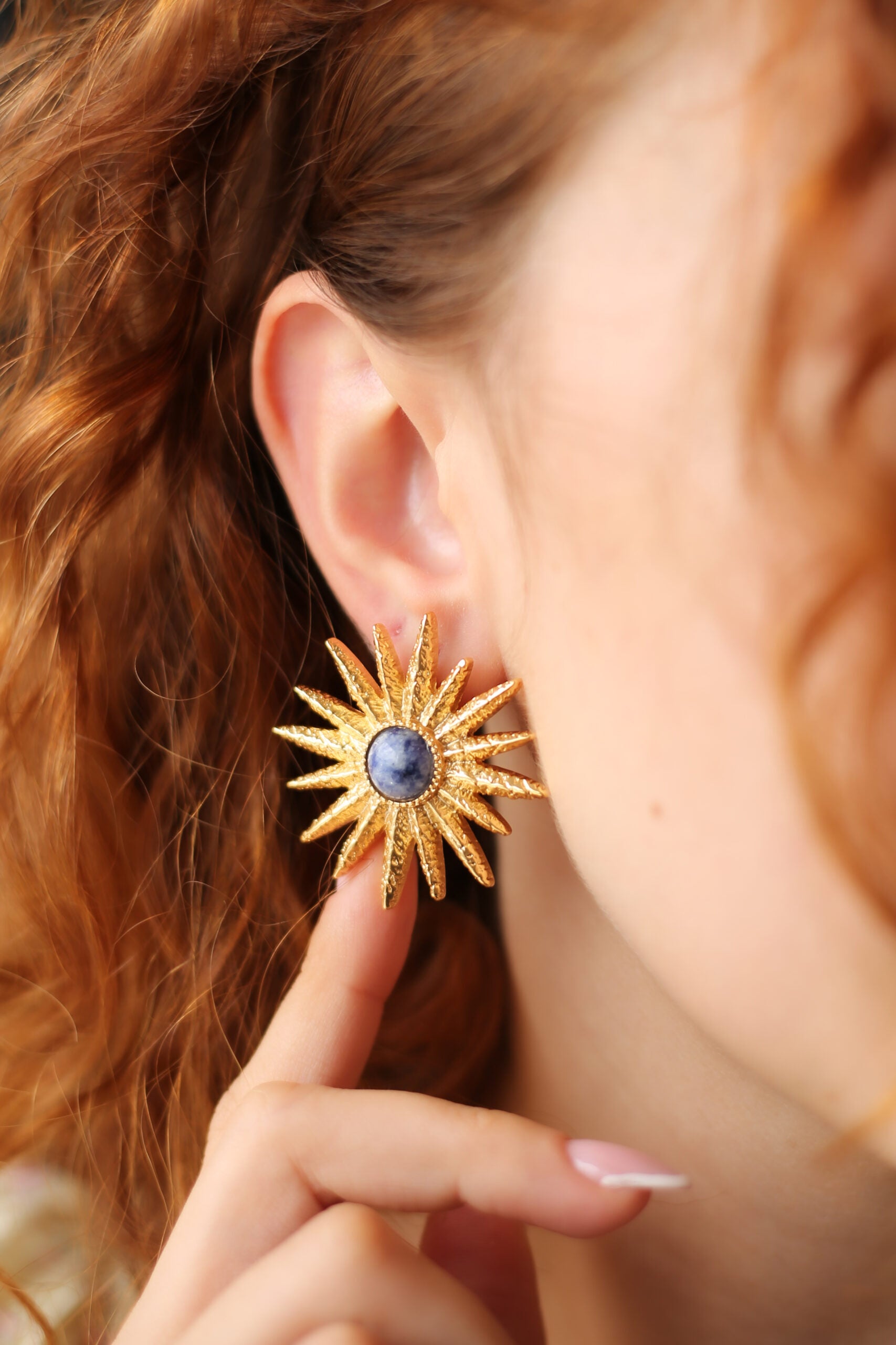 Saphire Boucles d'oreilles