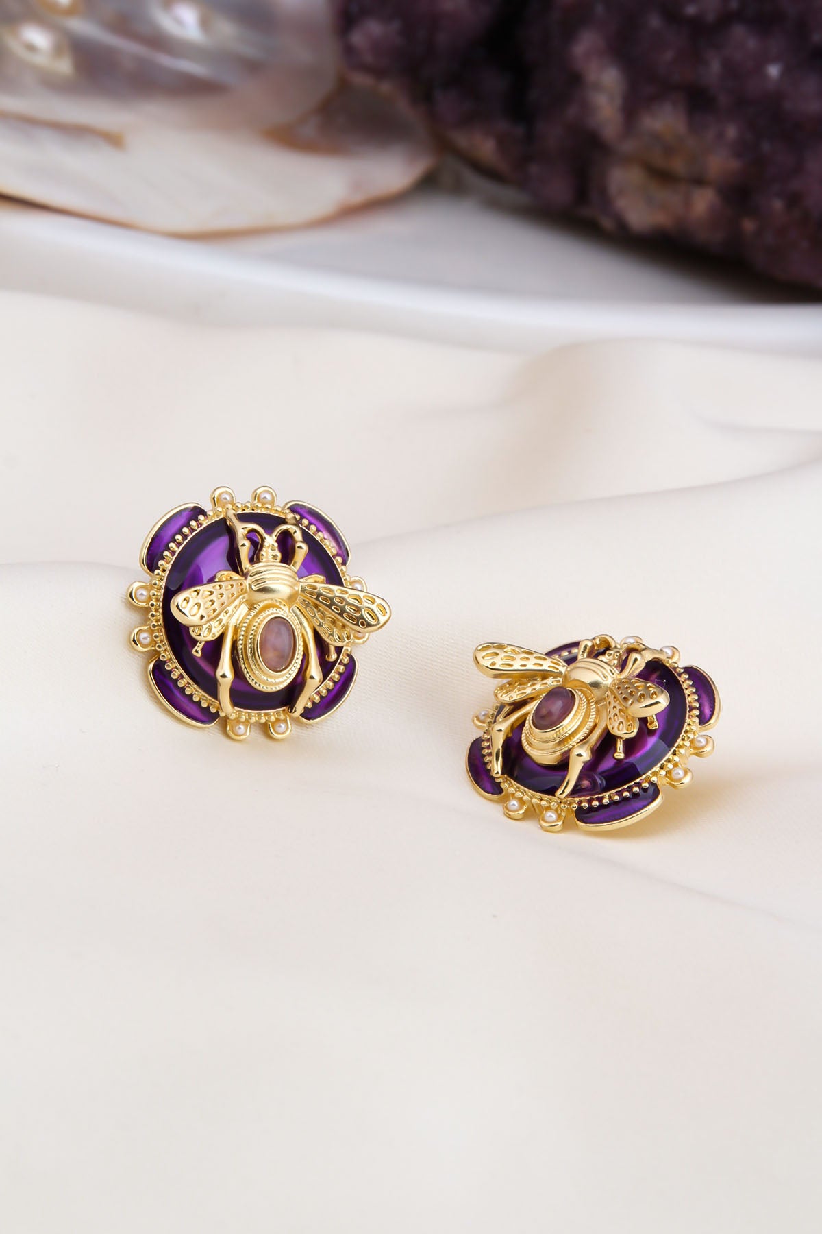 Ametjyst Boucles D'Oreilles