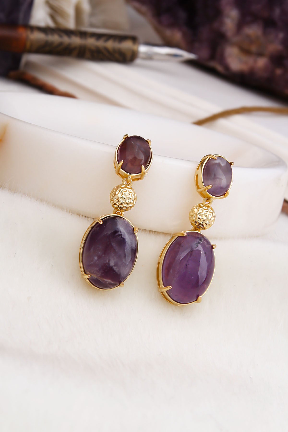 Amethyst Boucles d'oreilles