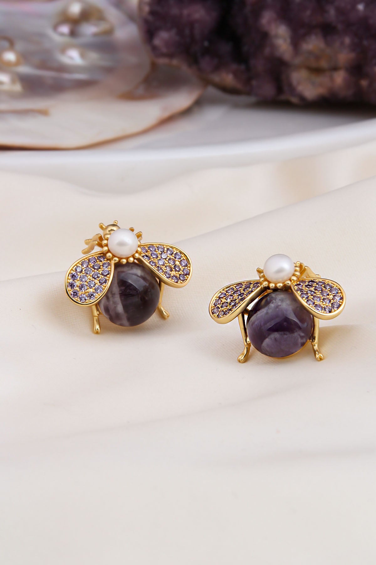 Amethyst Boucles d'oreilles