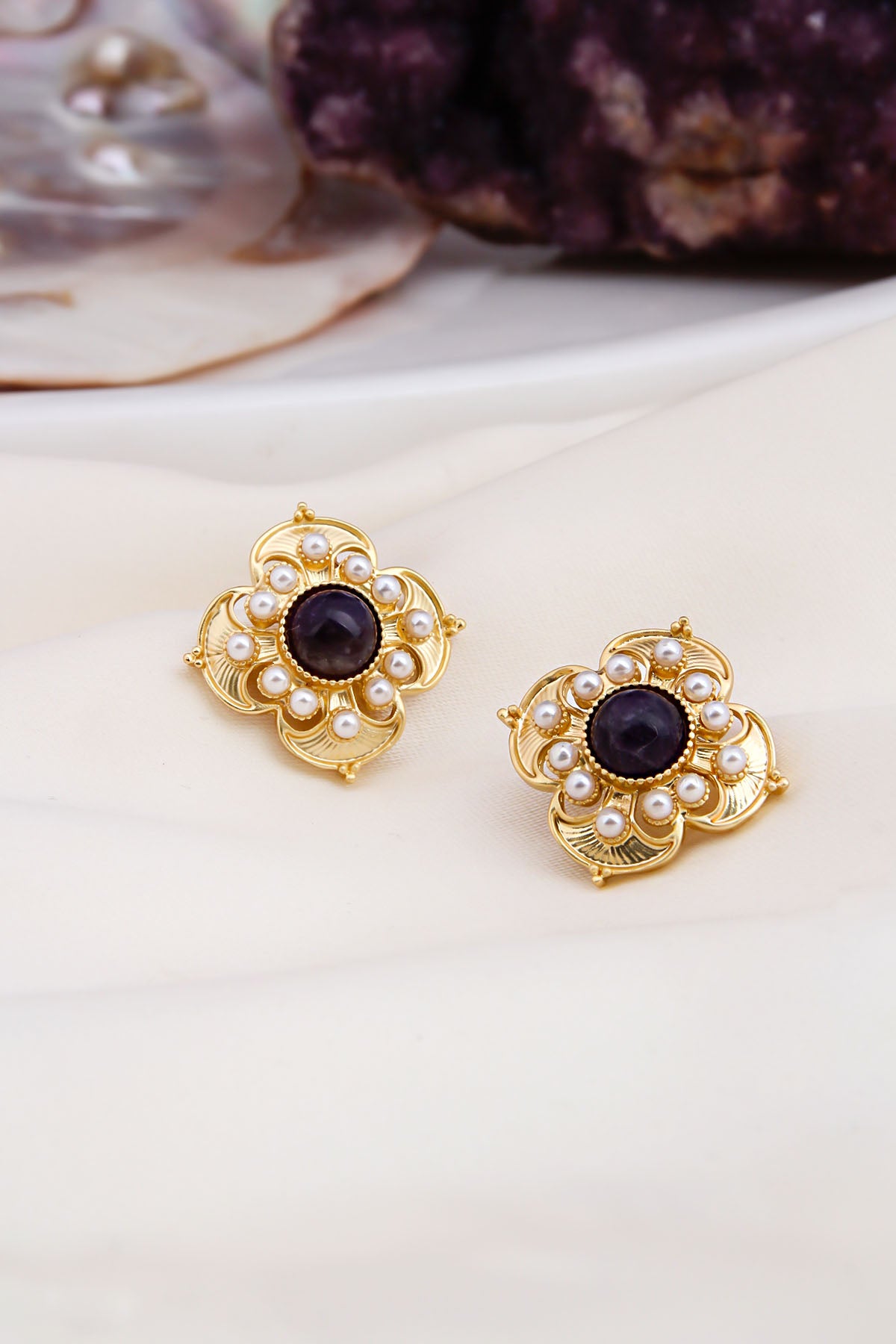 Amethyst Boucles D'Oreilles