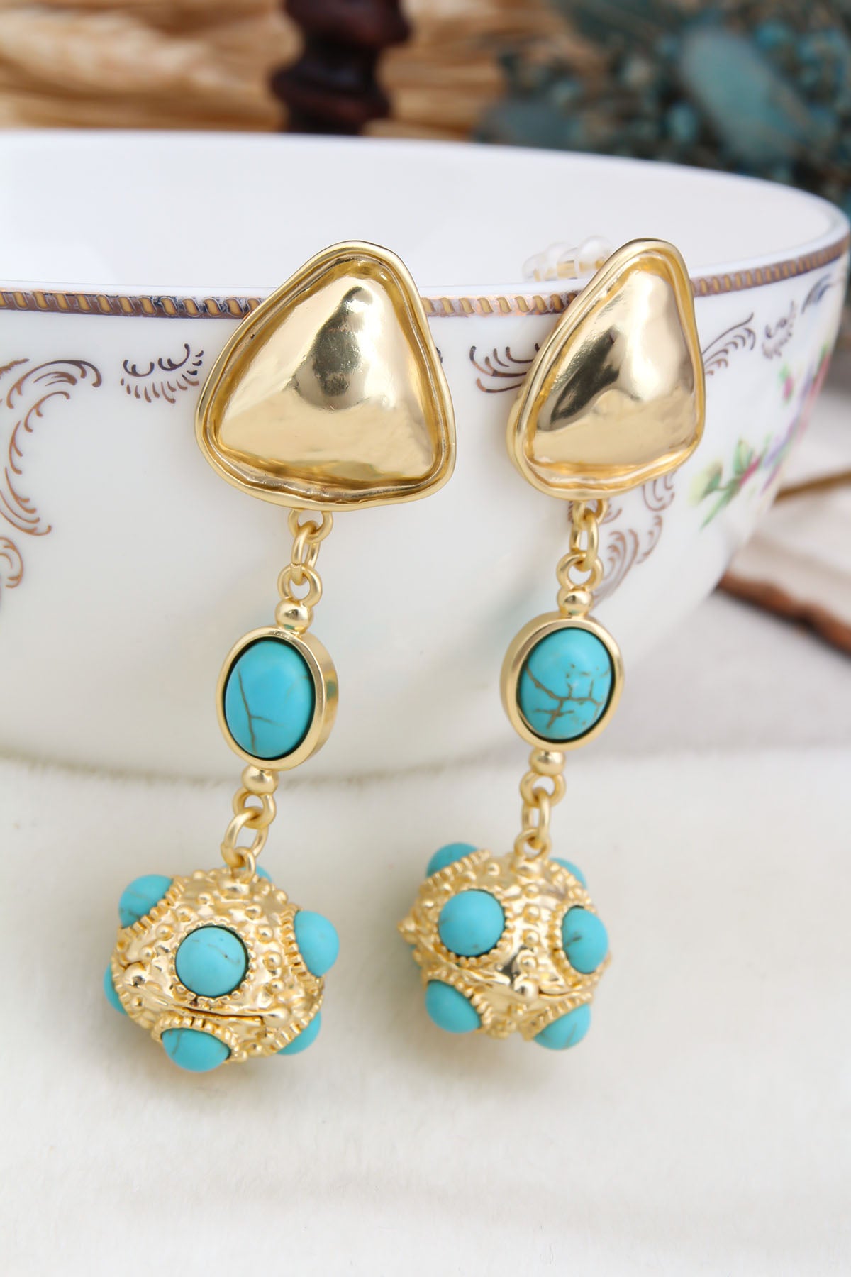 Turquoise Boucles D'Oreilles