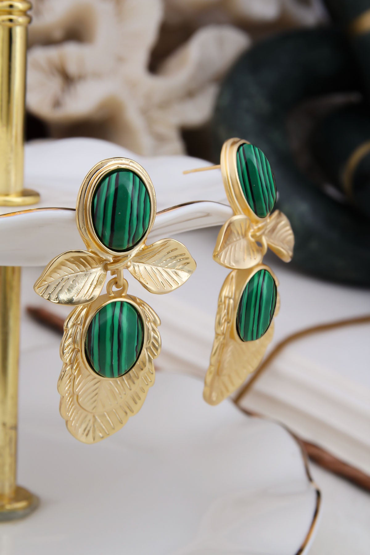 Malahite Boucles D'Oreilles