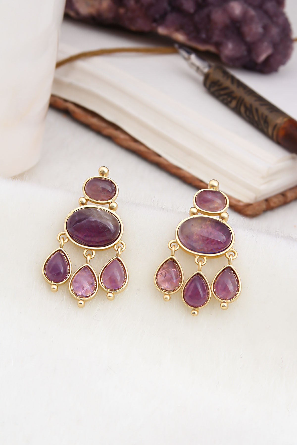 Amethyst Boucles d'oreilles