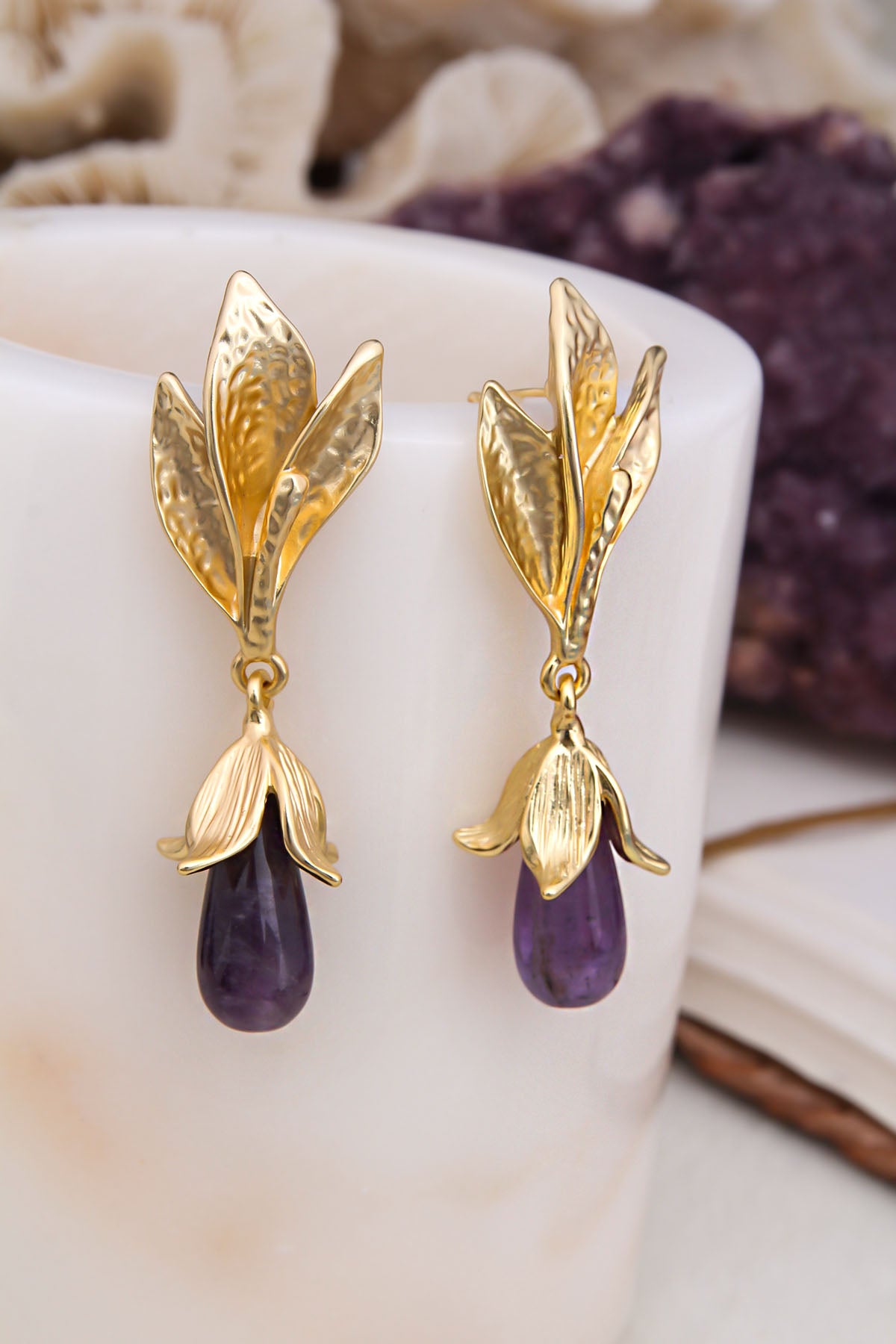 Amethyst Boucles d'oreilles