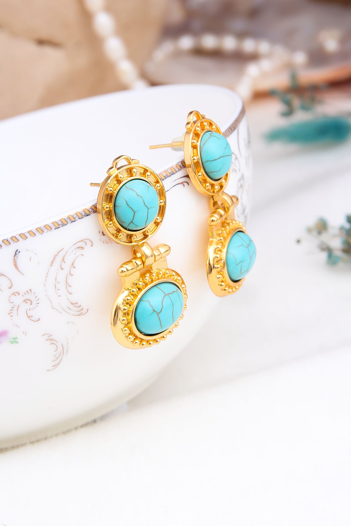 Turquoise Boucles d'oreilles