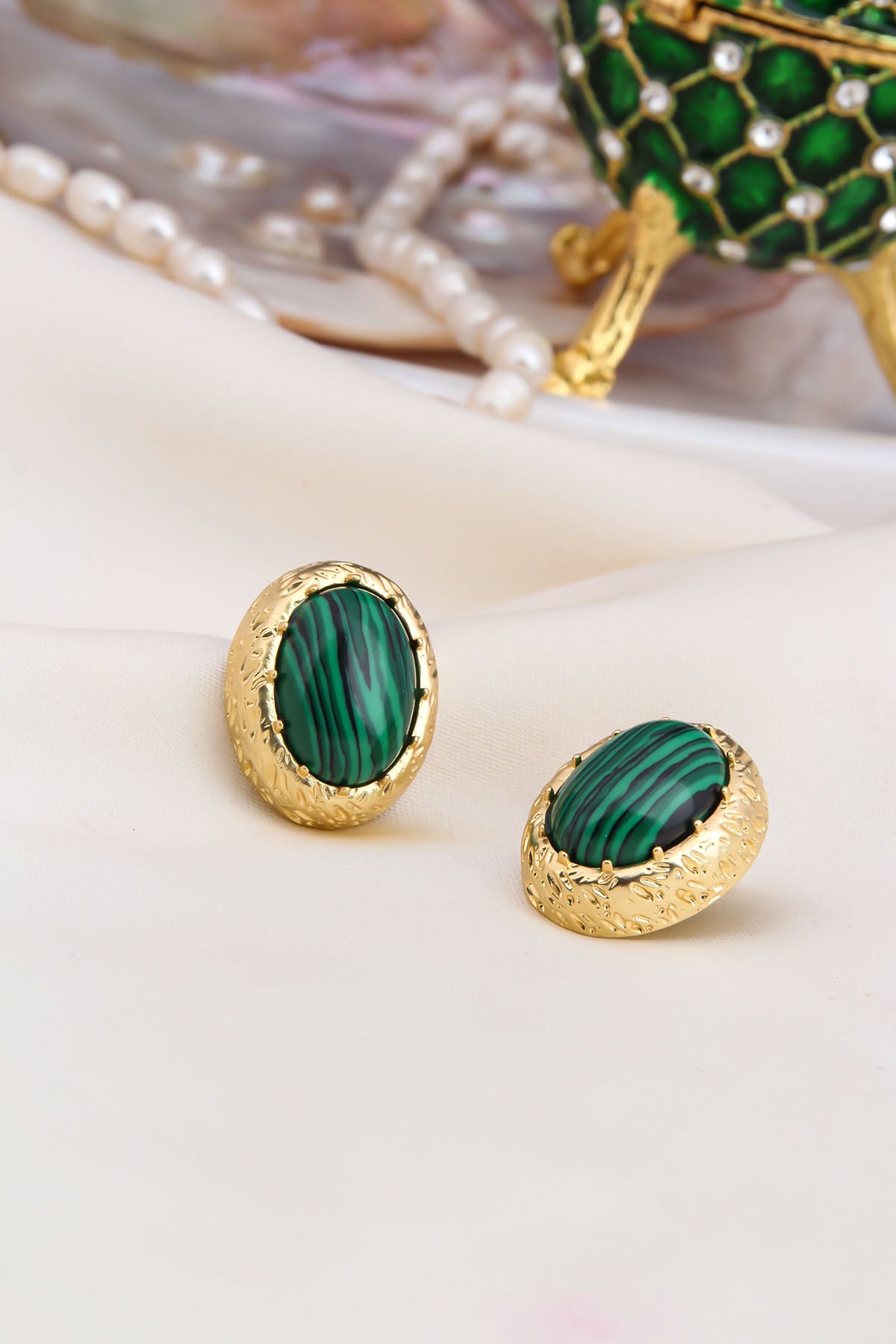 Malahite Boucles D'Oreilles