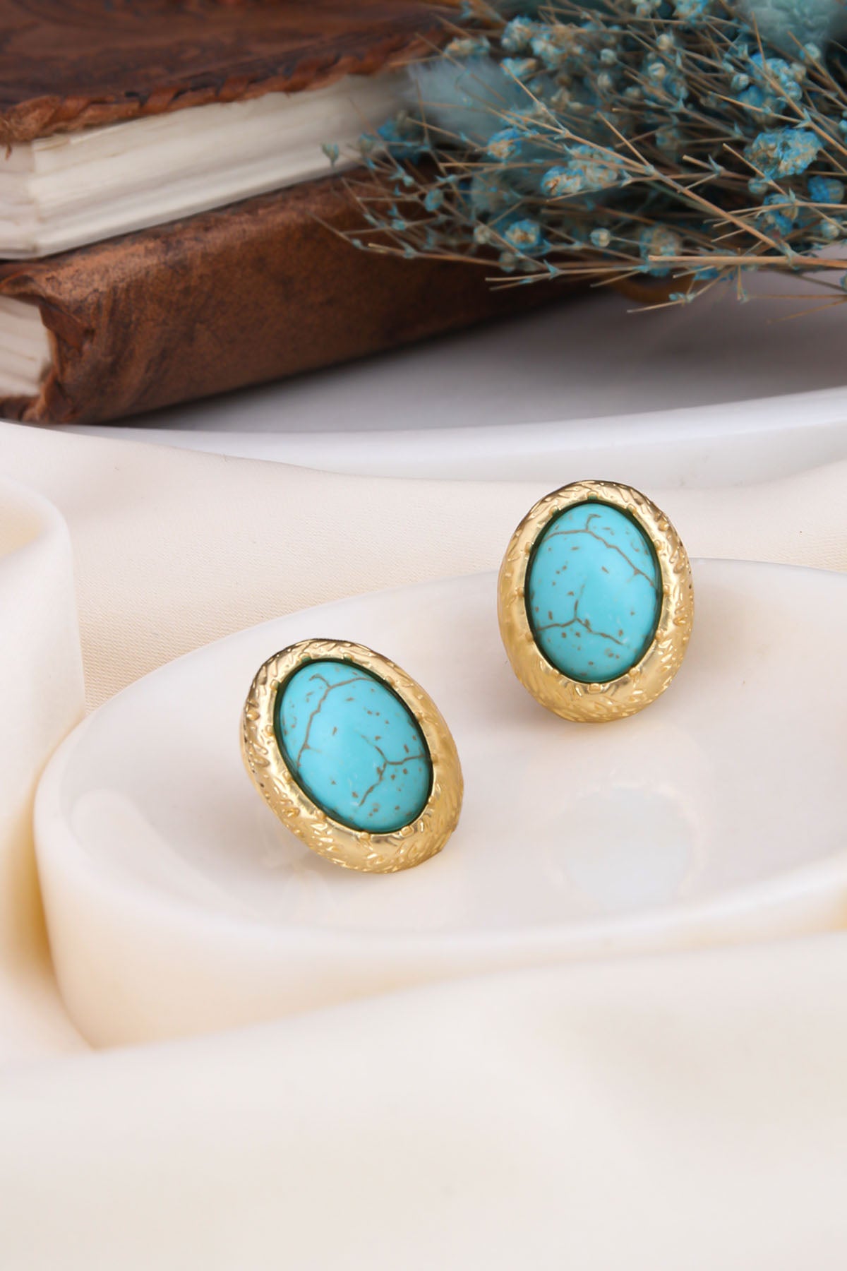 Turquoise Boucles D'Oreilles
