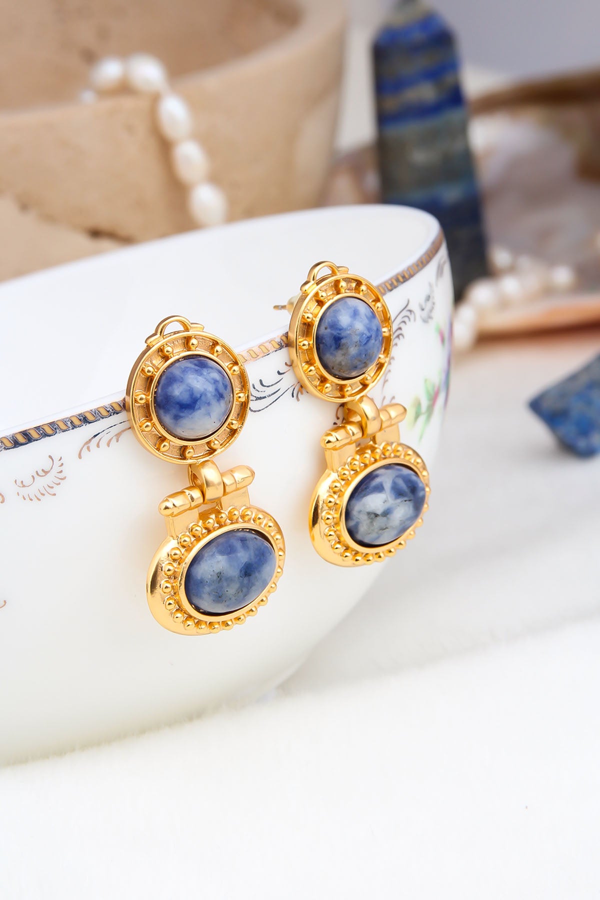 Saphire Boucles d'oreilles