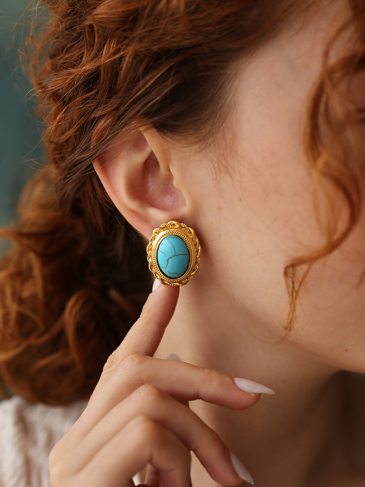 Turquoise Boucles d'oreilles