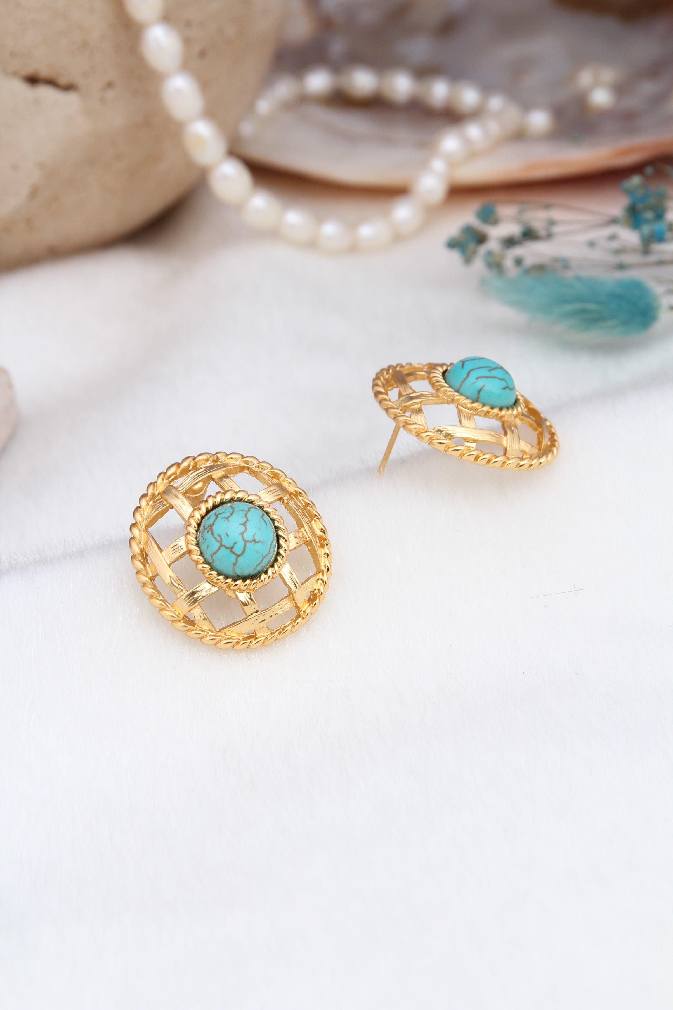 Turquoise Boucles d'oreilles