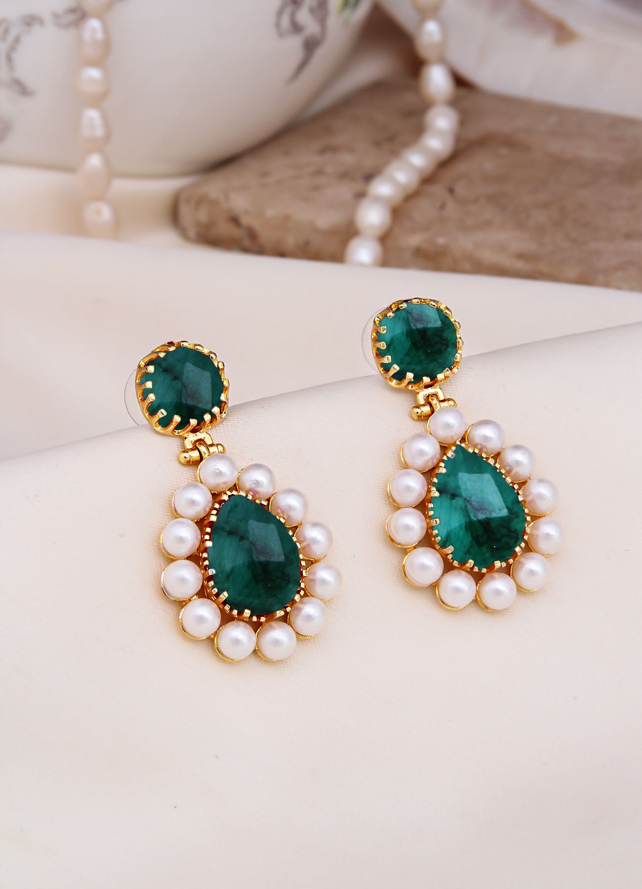 Agate & Pearl Boucle d'oreilles