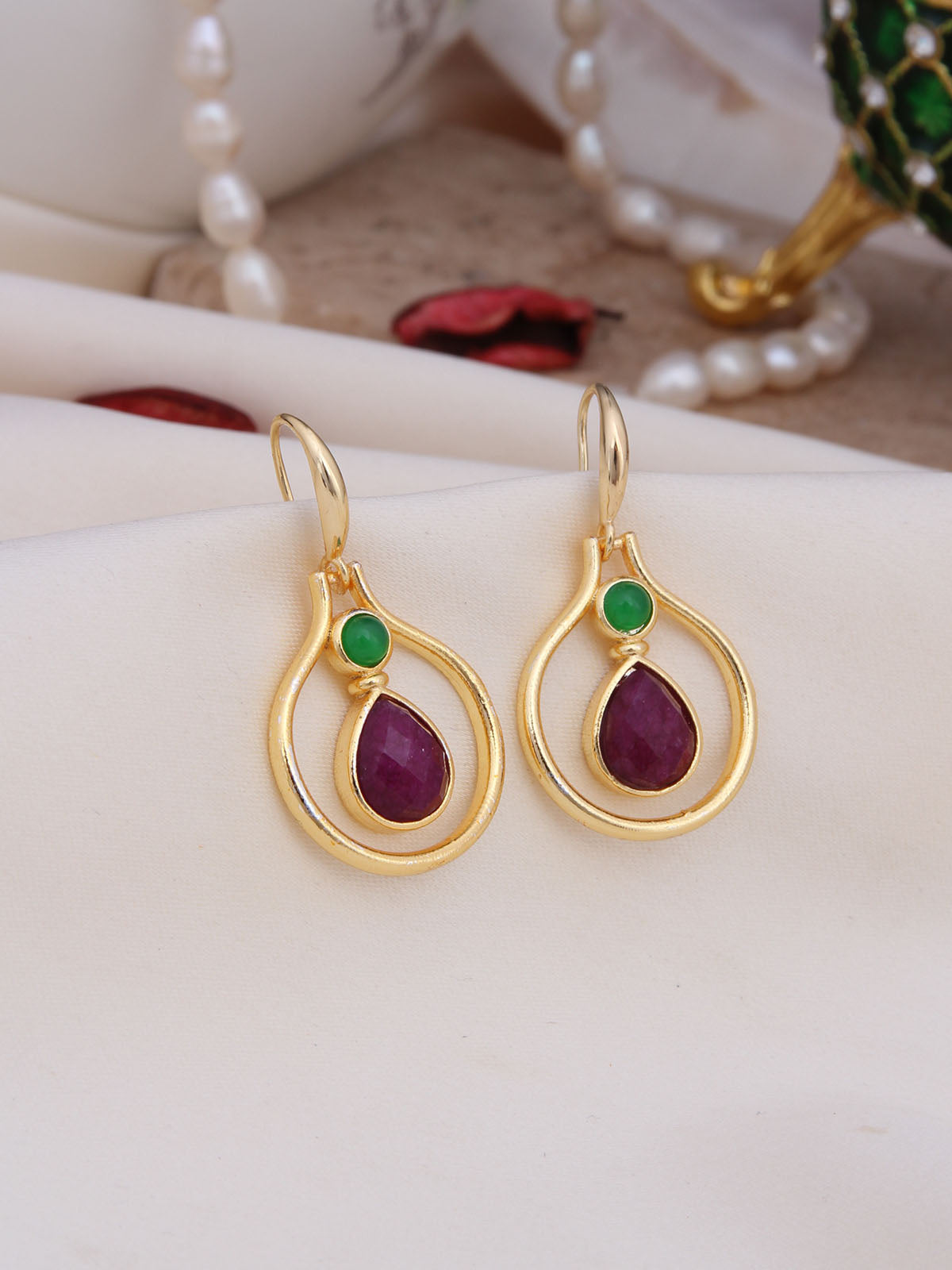 Agate & Crystal Boucle d'orilles