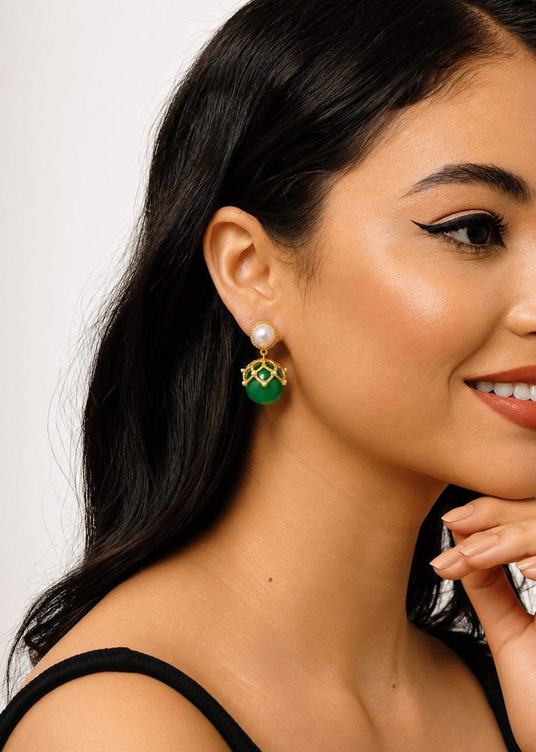 Pearl & Agate Earring