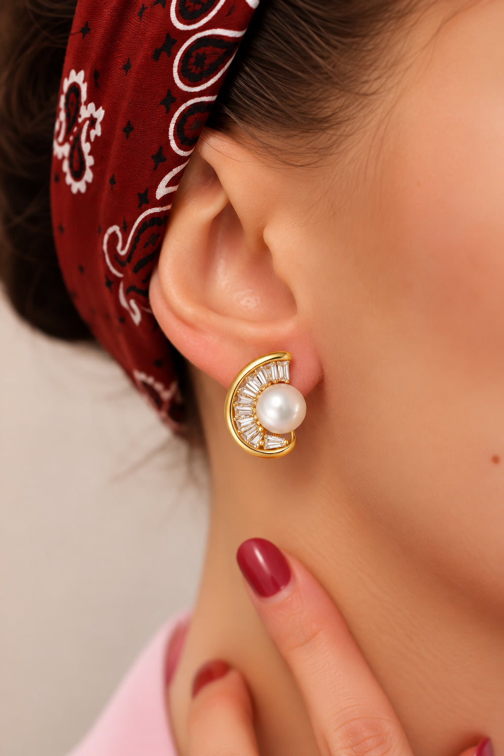 Pearl & Zircon Earring