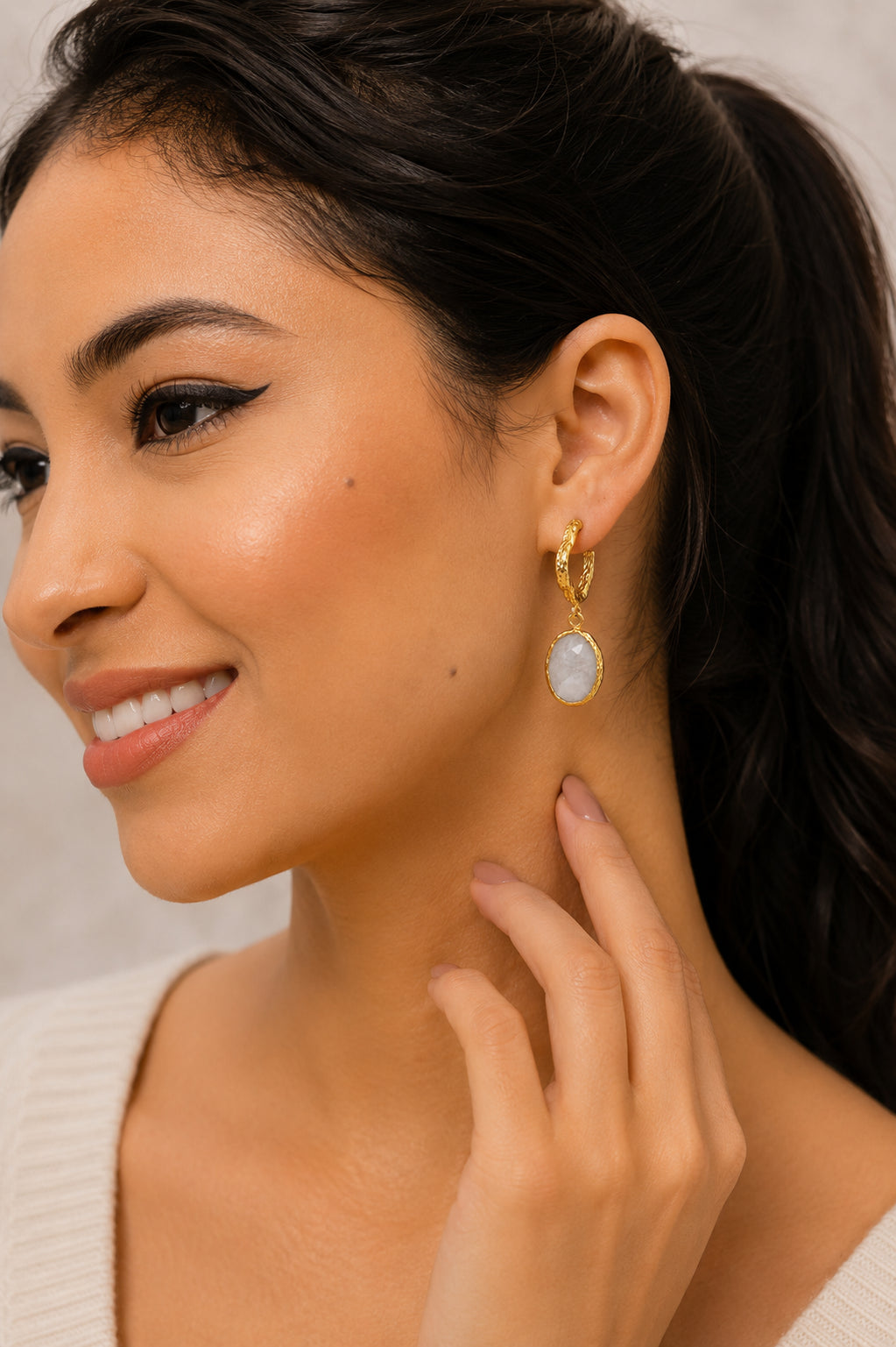 Moonstone Earring
