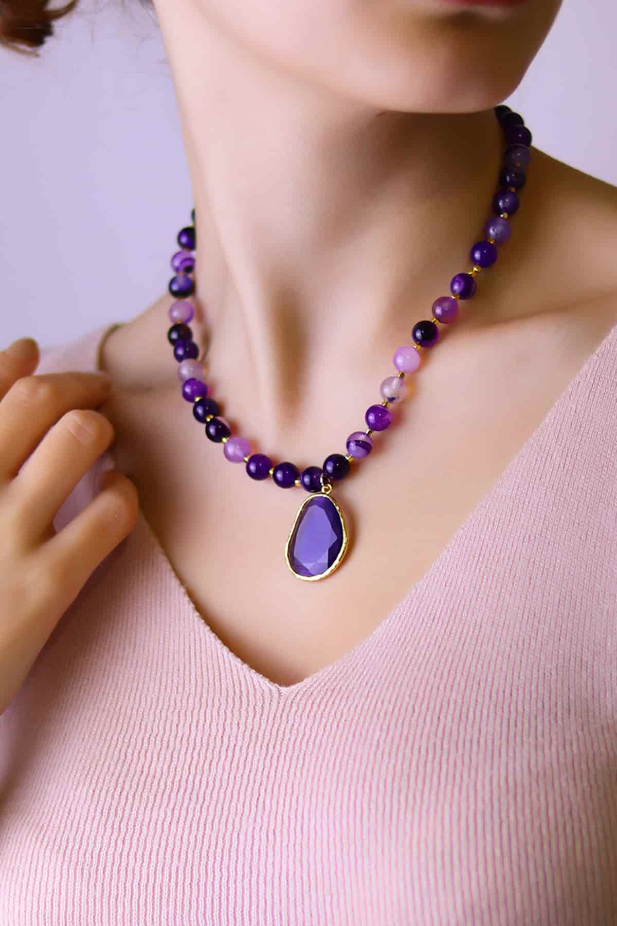 Agate & Cat Eye Collier