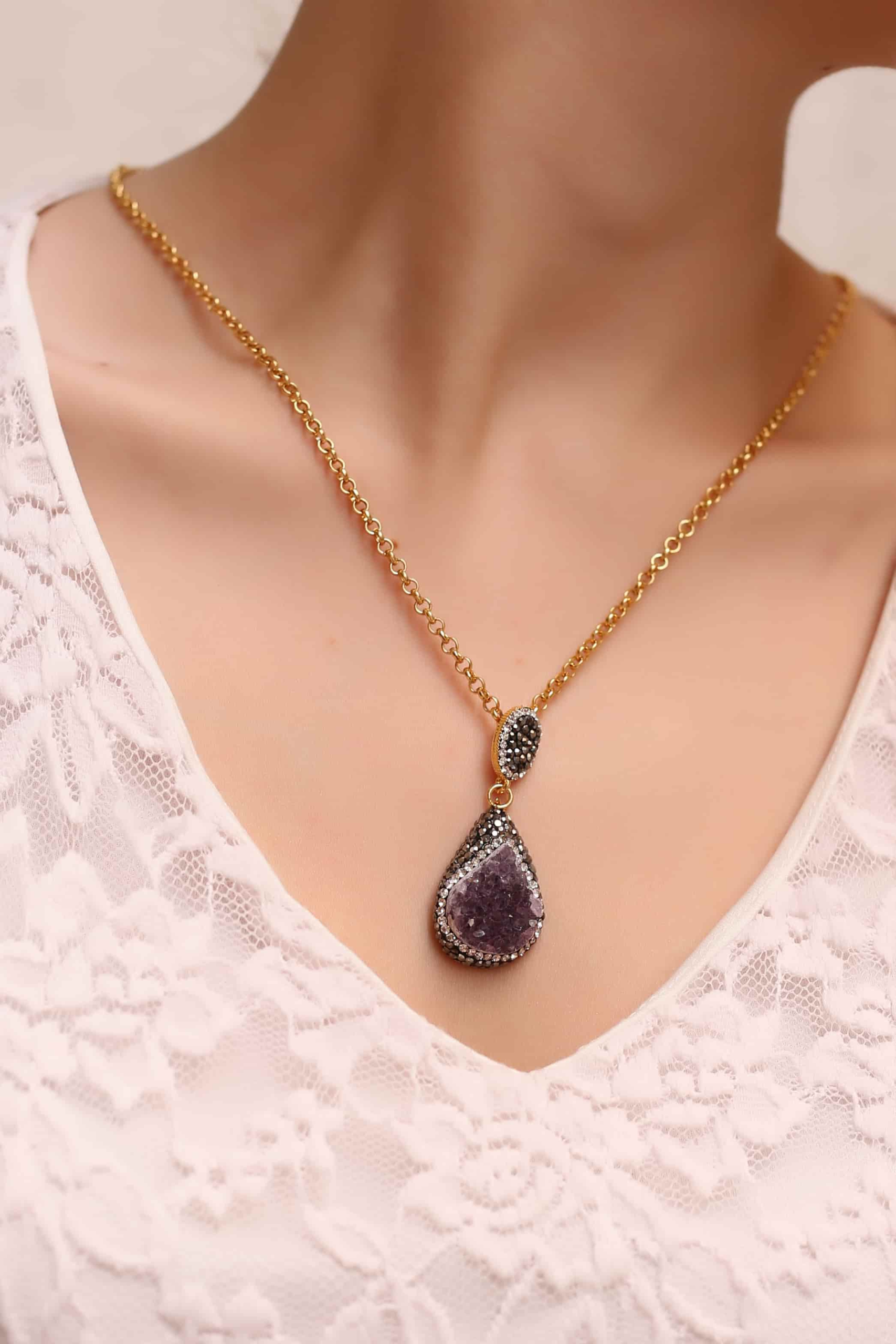 Amethyst & Hematite Collier