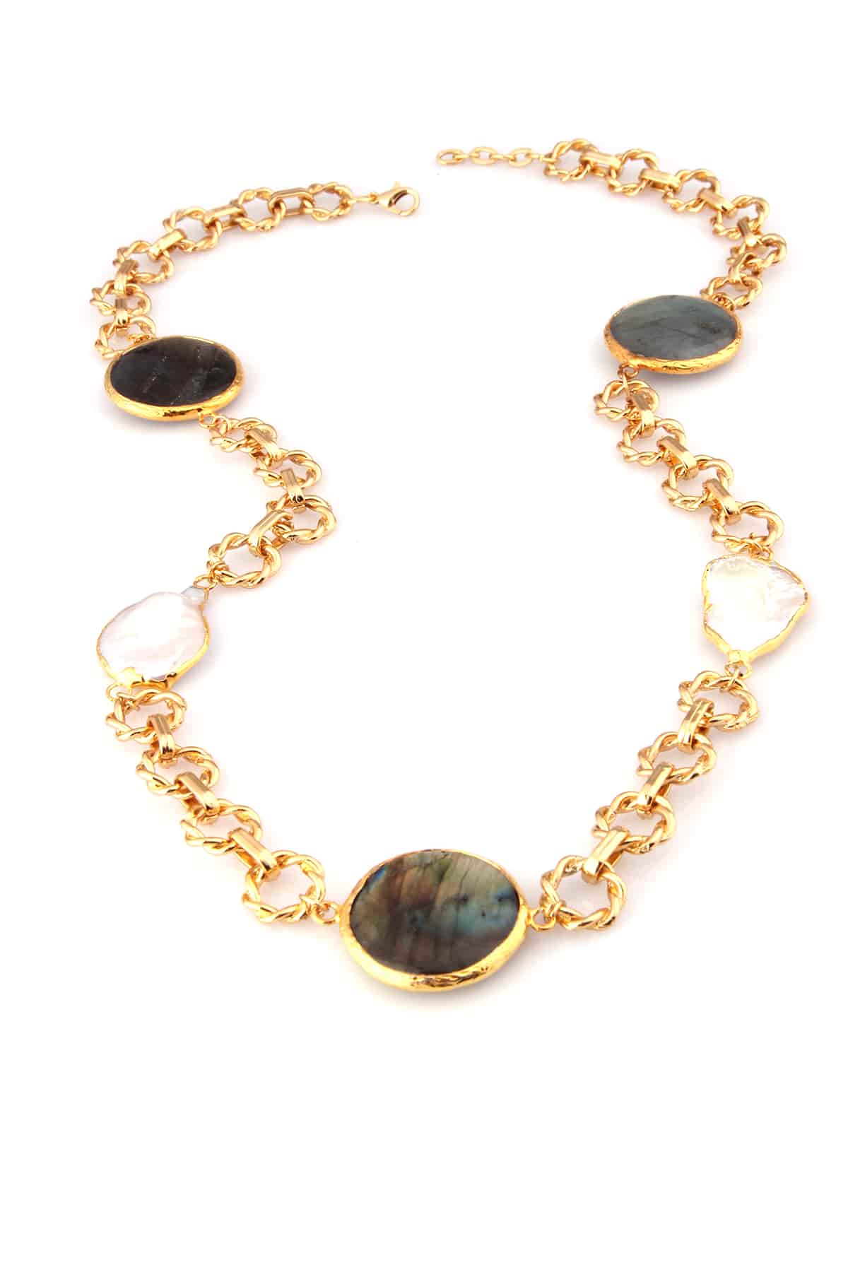 Pearl & Labradorite Collier