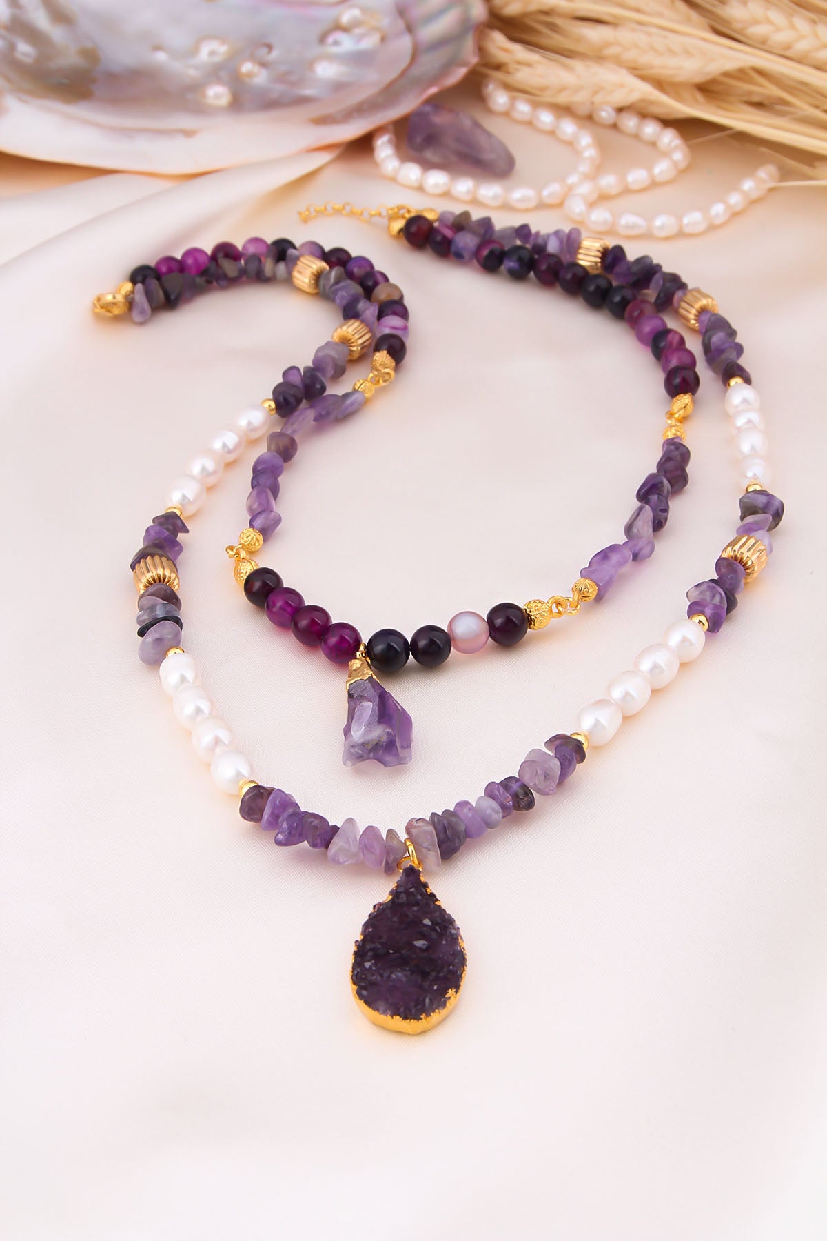 Amethyst & Pearl Collier