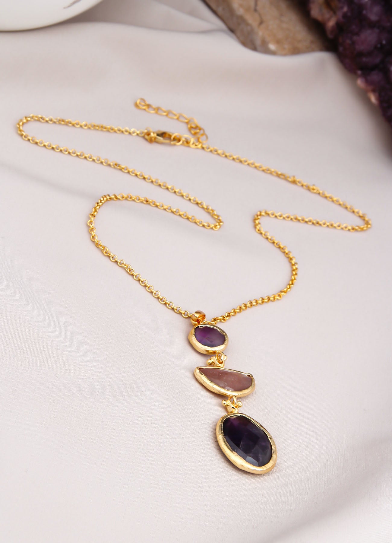 Amethyst & Sunstone Collier