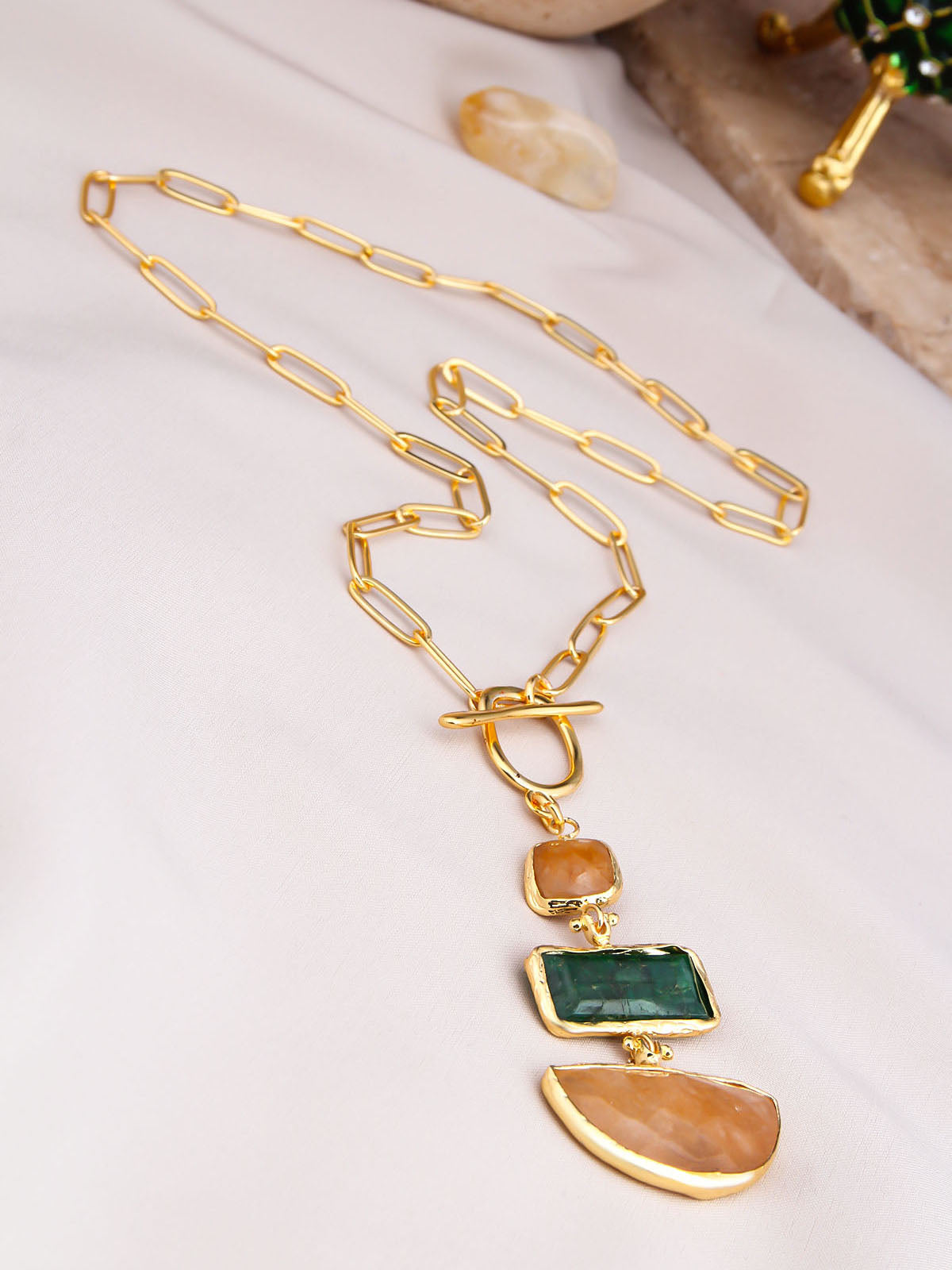 Agate & Citrine Collier