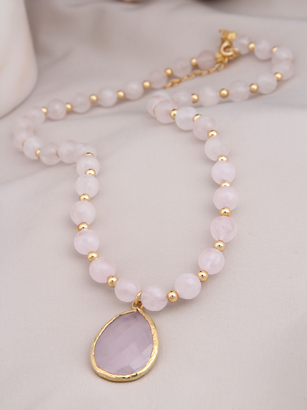 Pink Quartz Necklace