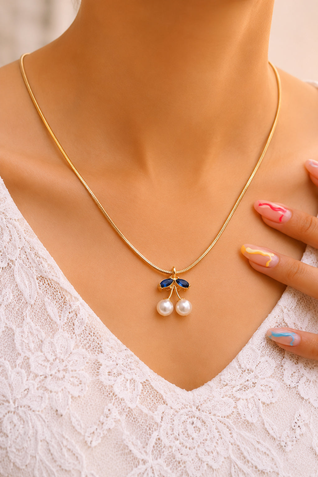 Pearl & Zircon Necklace