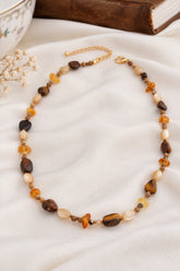 Citrine & Tiger Eyes Necklace
