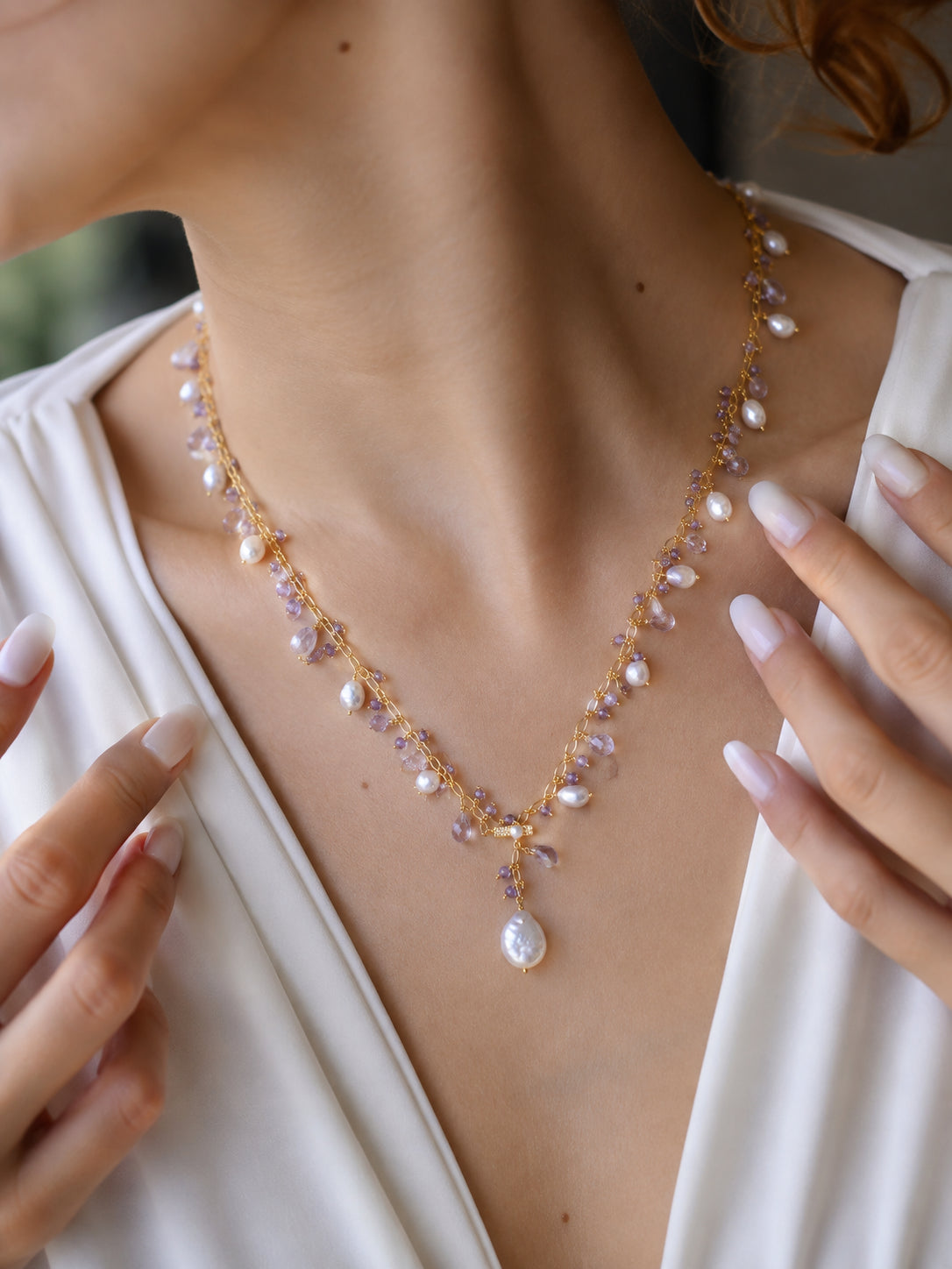 Pearl & Crystal Necklace