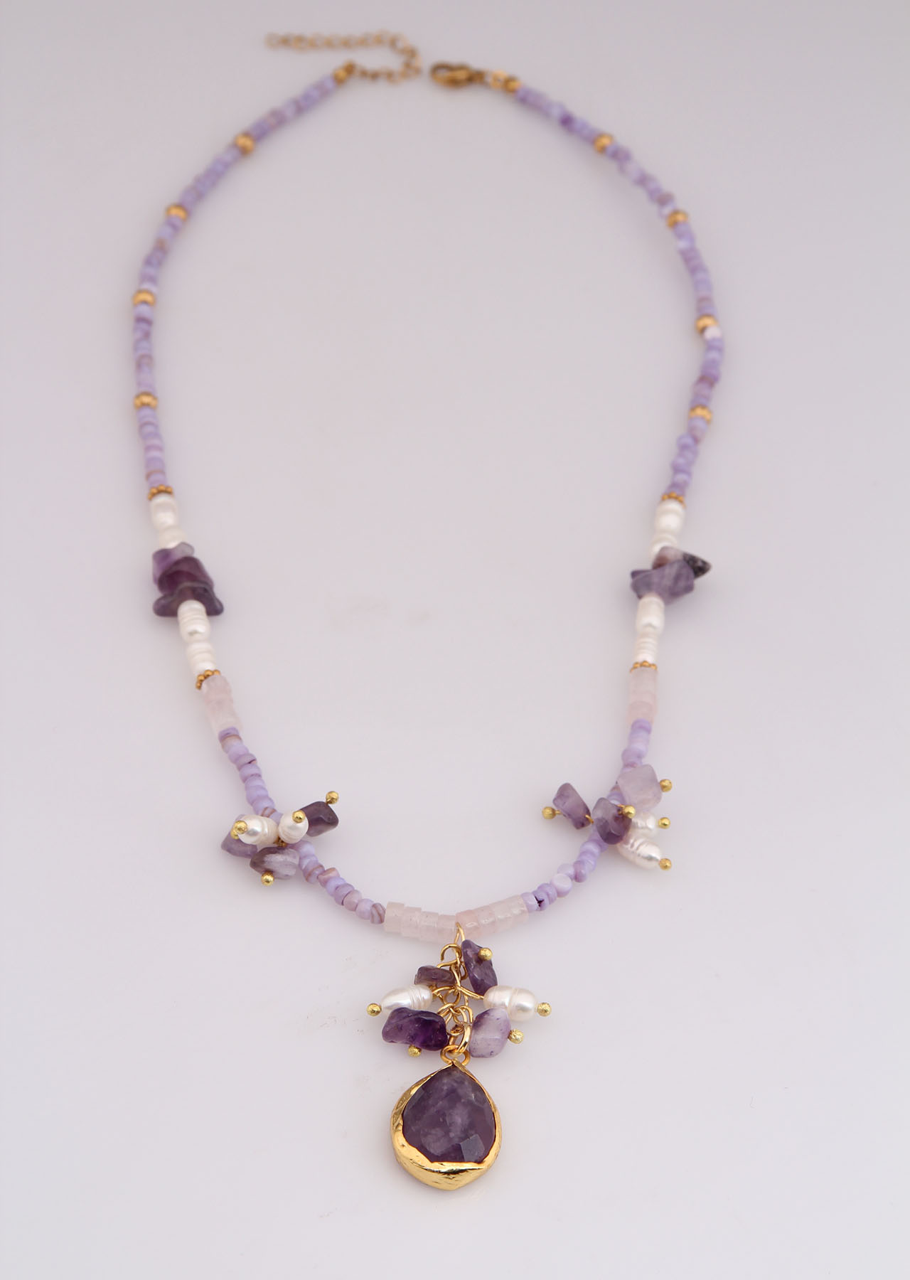 Amethyst & Pearl Necklace
