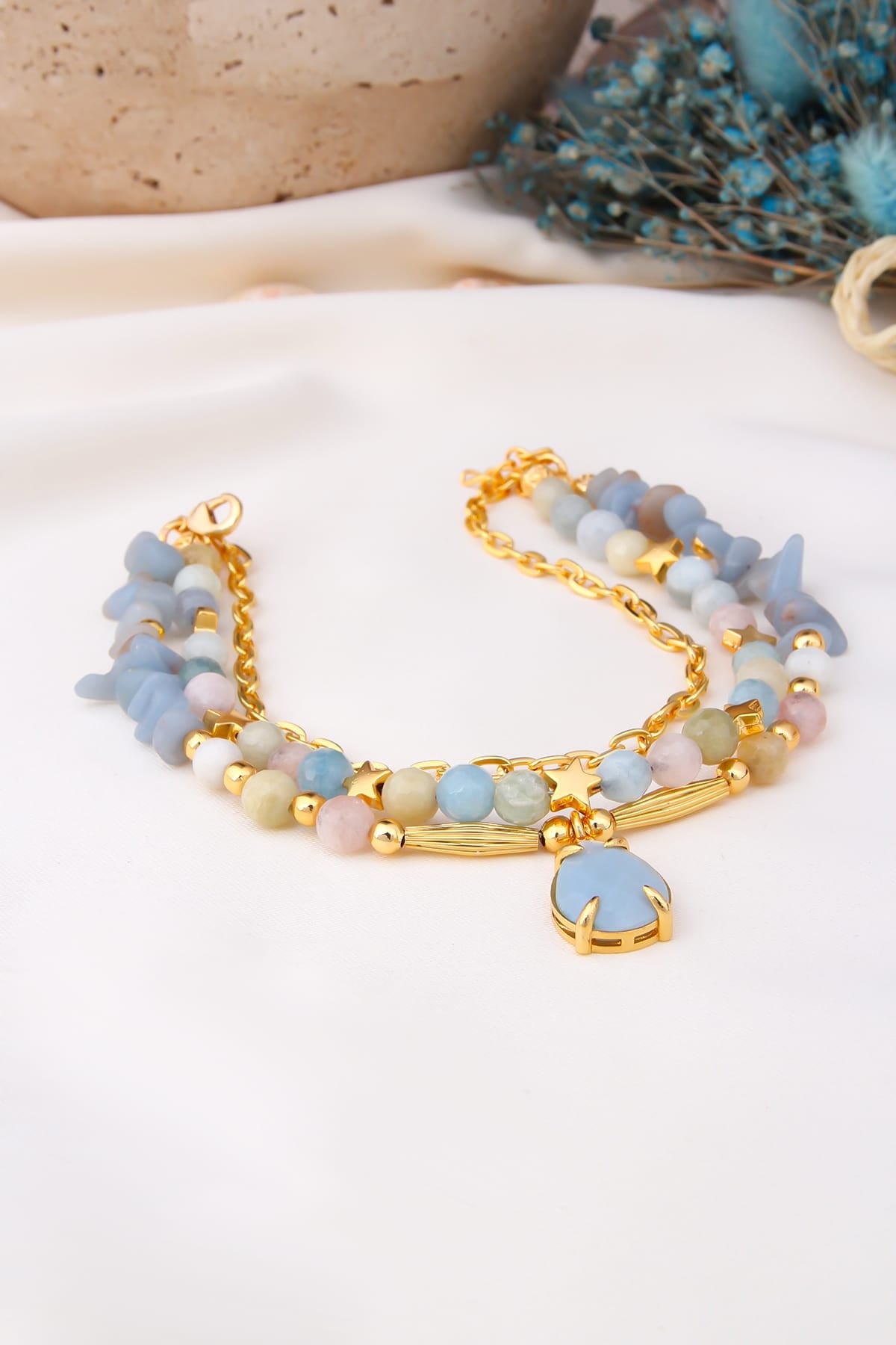 Aquamarine Anklete