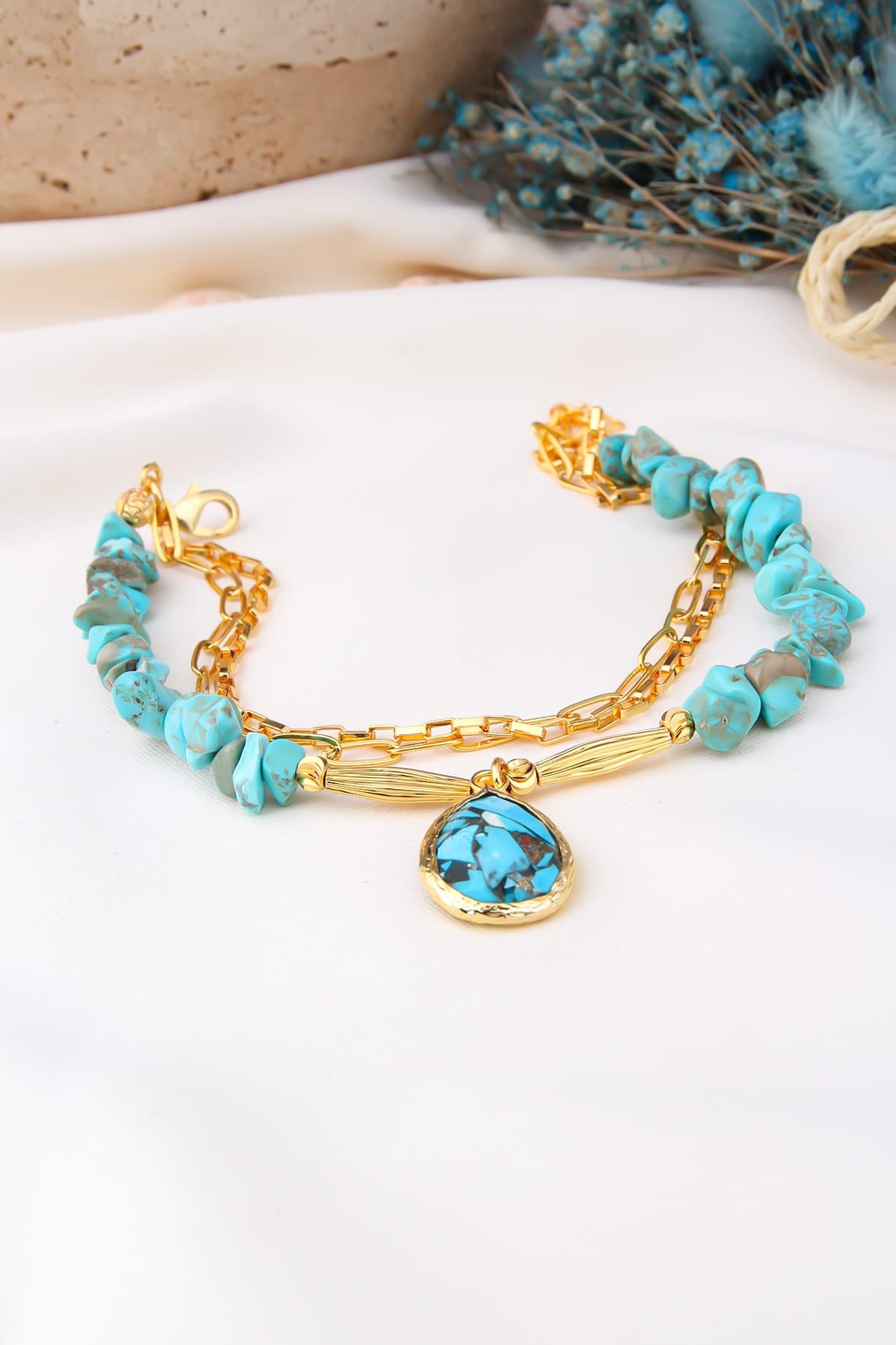 Turquoise Anklete