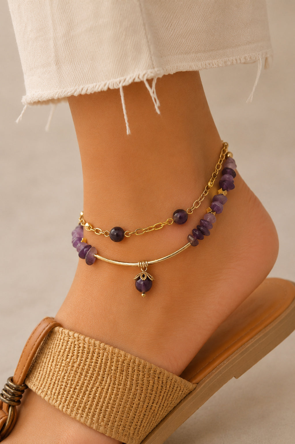 Amethyst Anklate