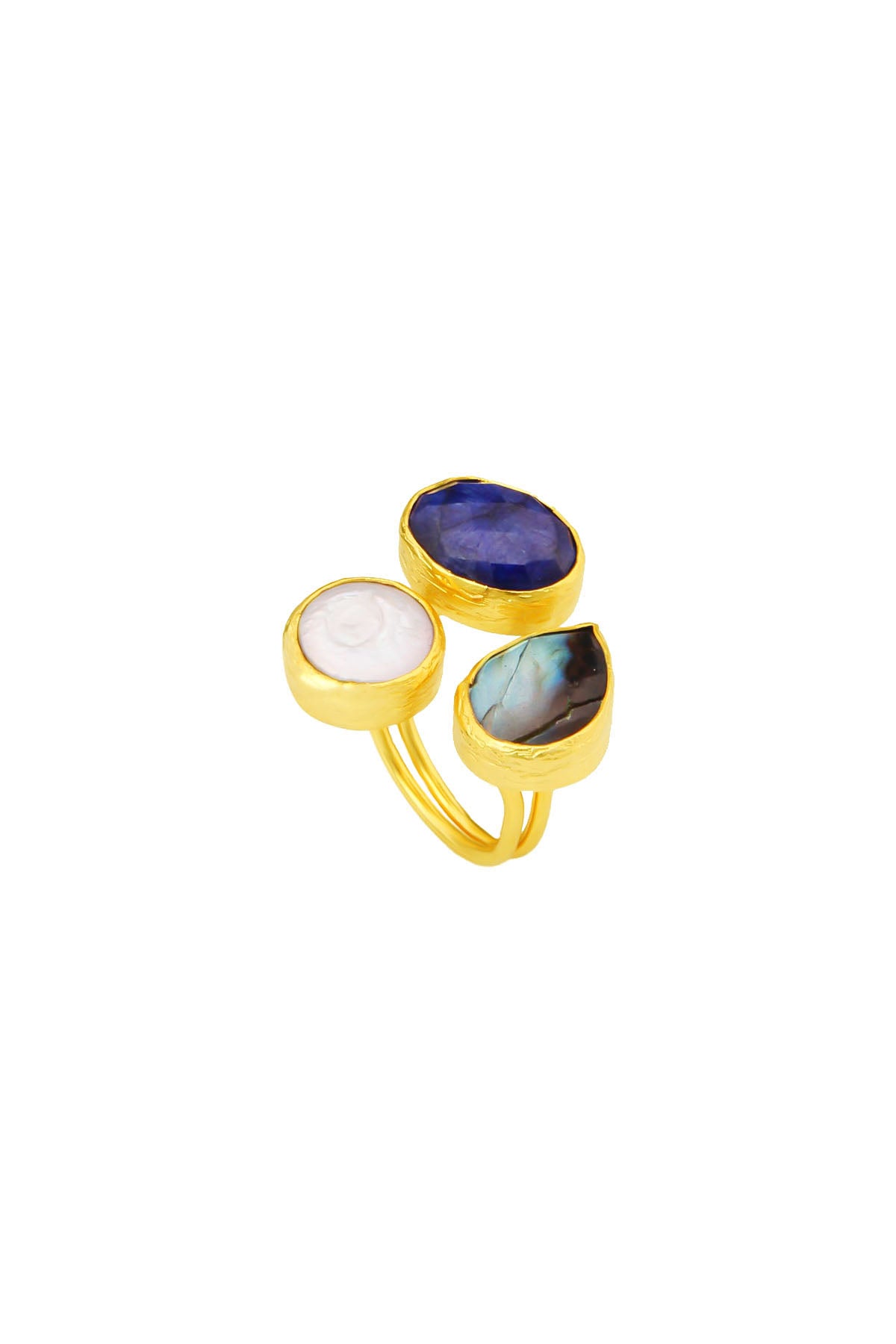 Pearl & Labradorite Bague